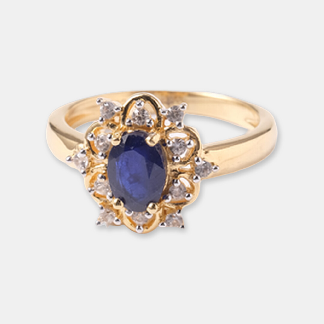 Серебряное кольцо с сапфиром
