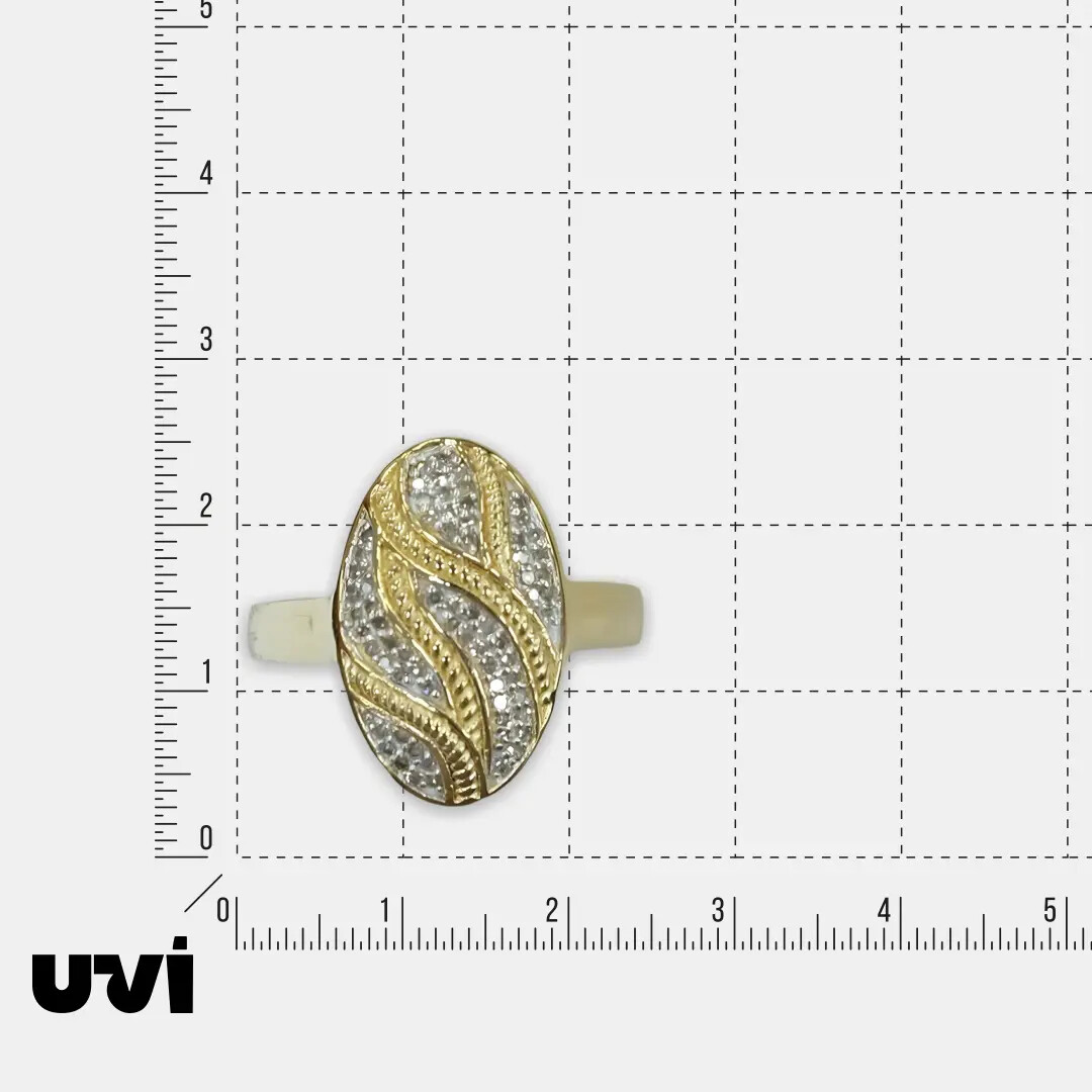 Серебряное кольцо с бриллиантами