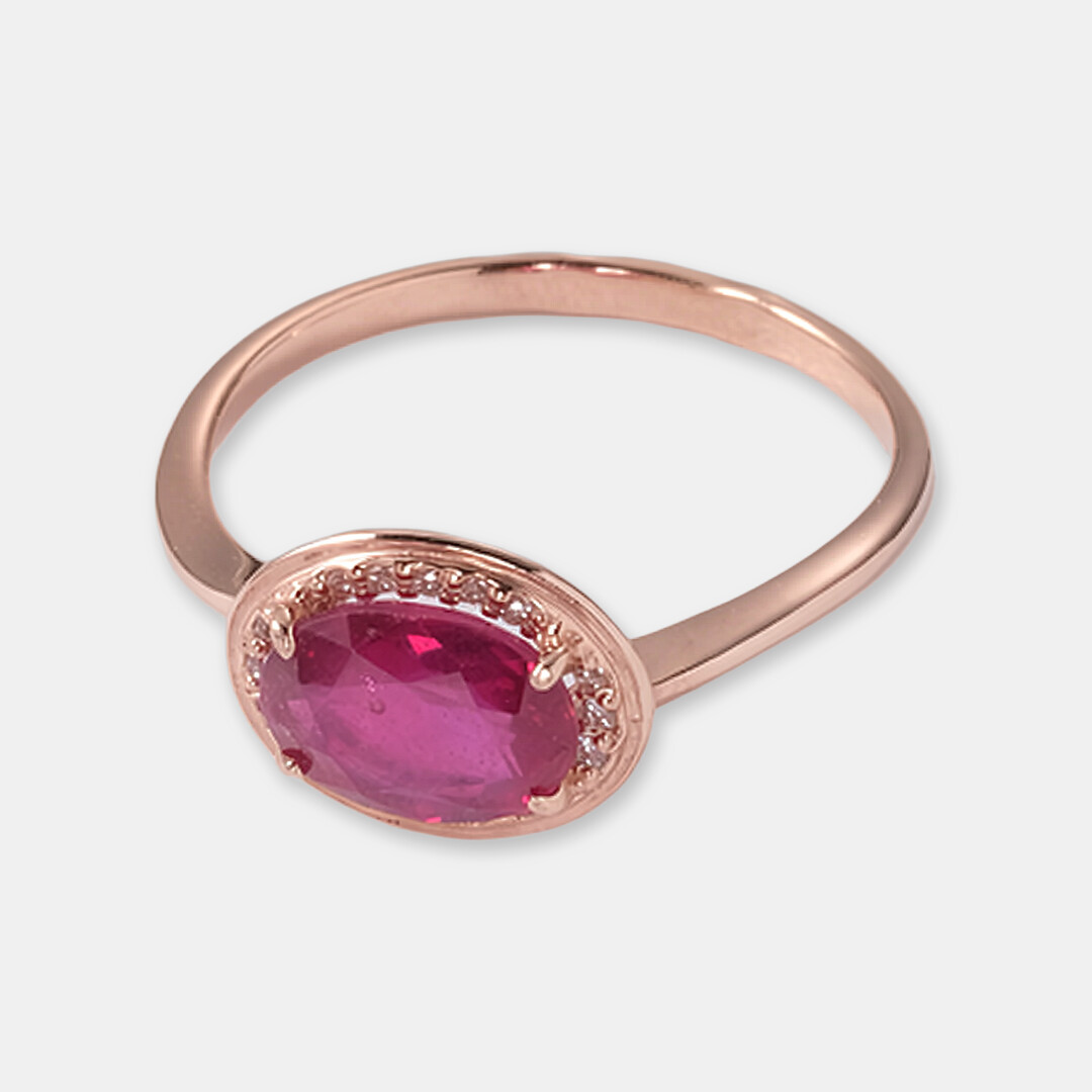 Серебряное кольцо с рубином
