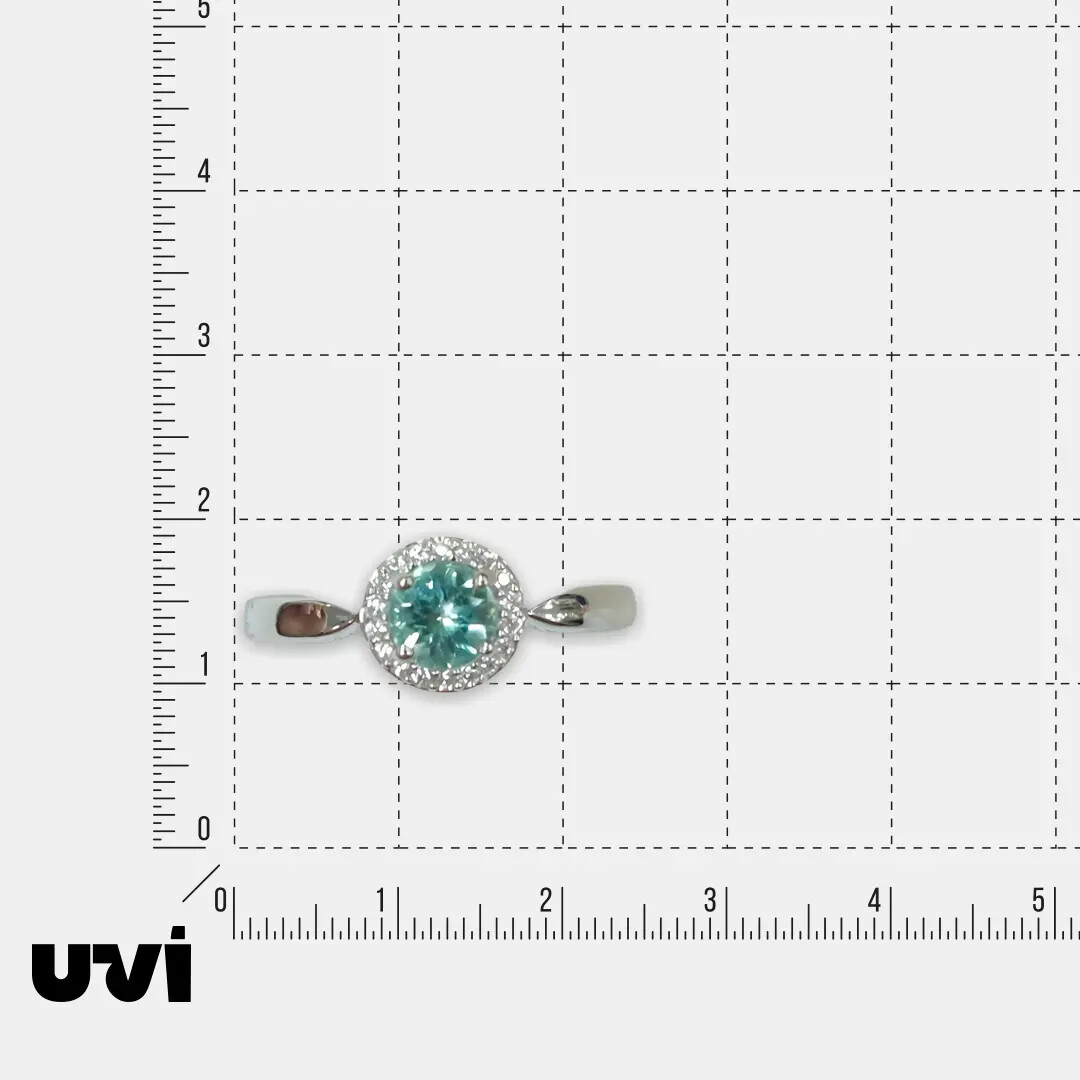Серебряное кольцо с апатитом