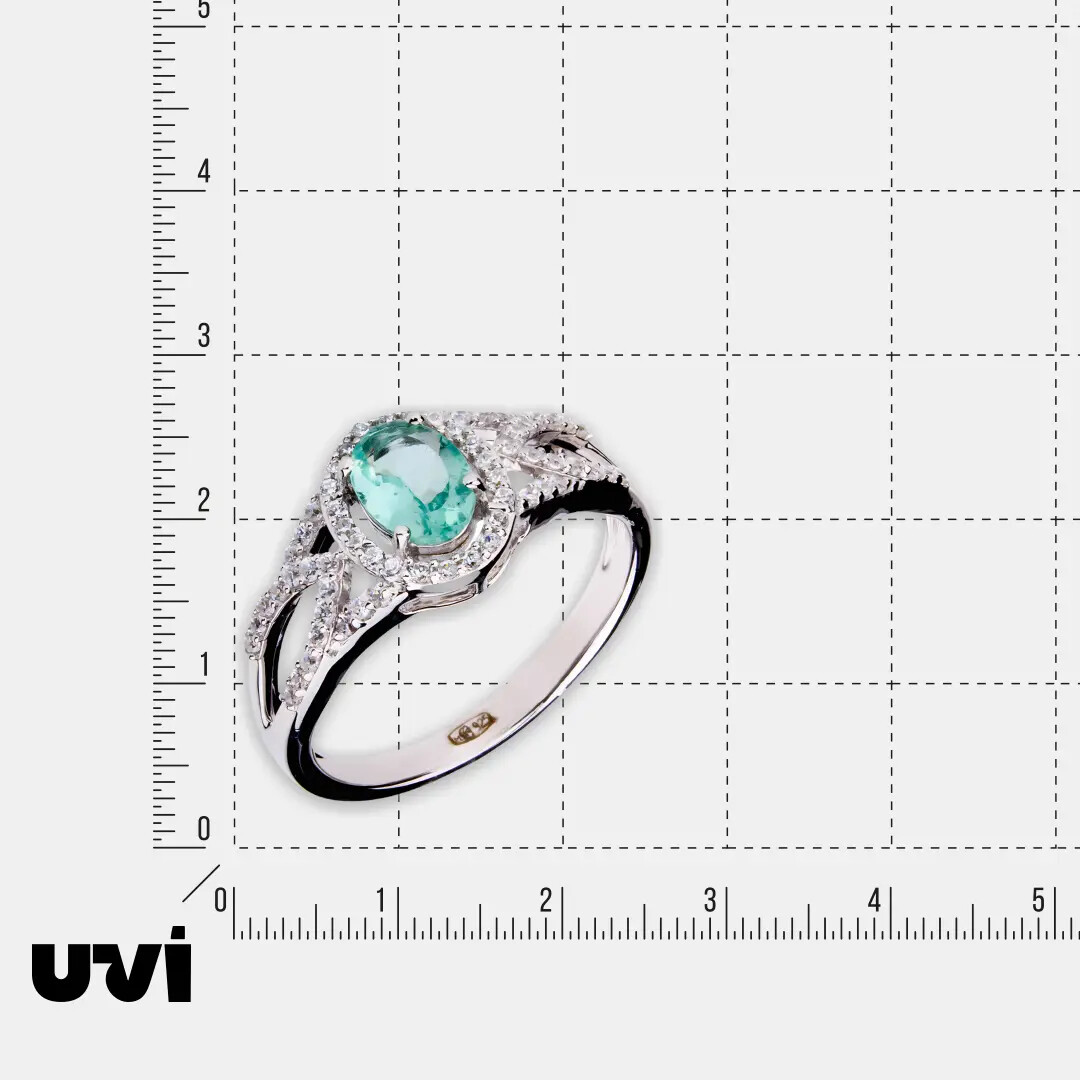 Серебряное кольцо с апатитом