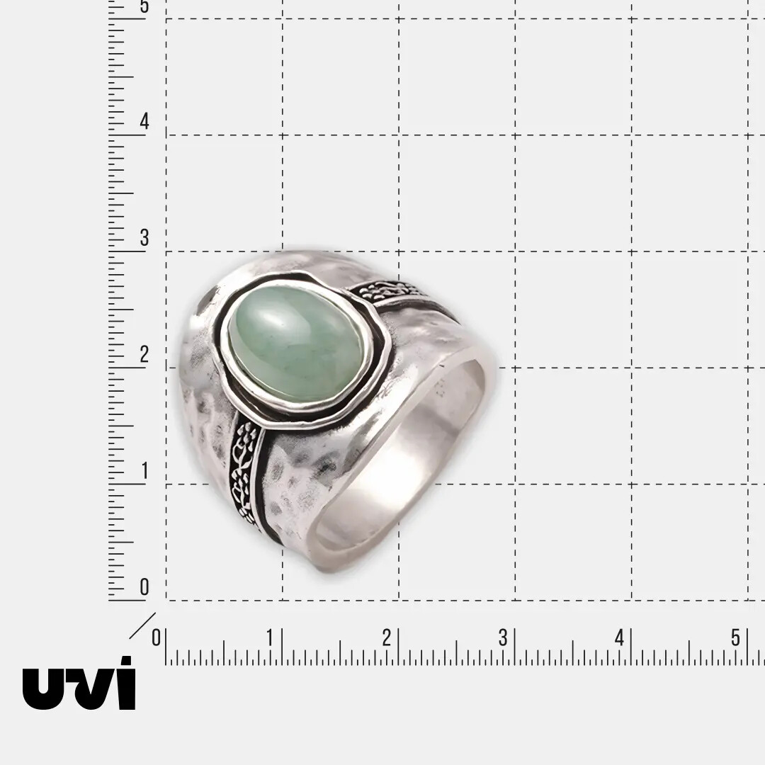Серебряное кольцо с авантюрином