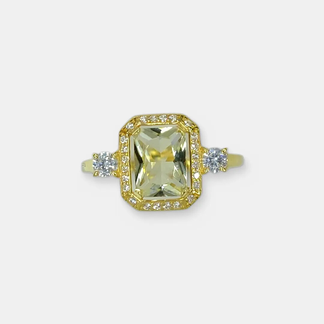 Серебряное кольцо с цитрином