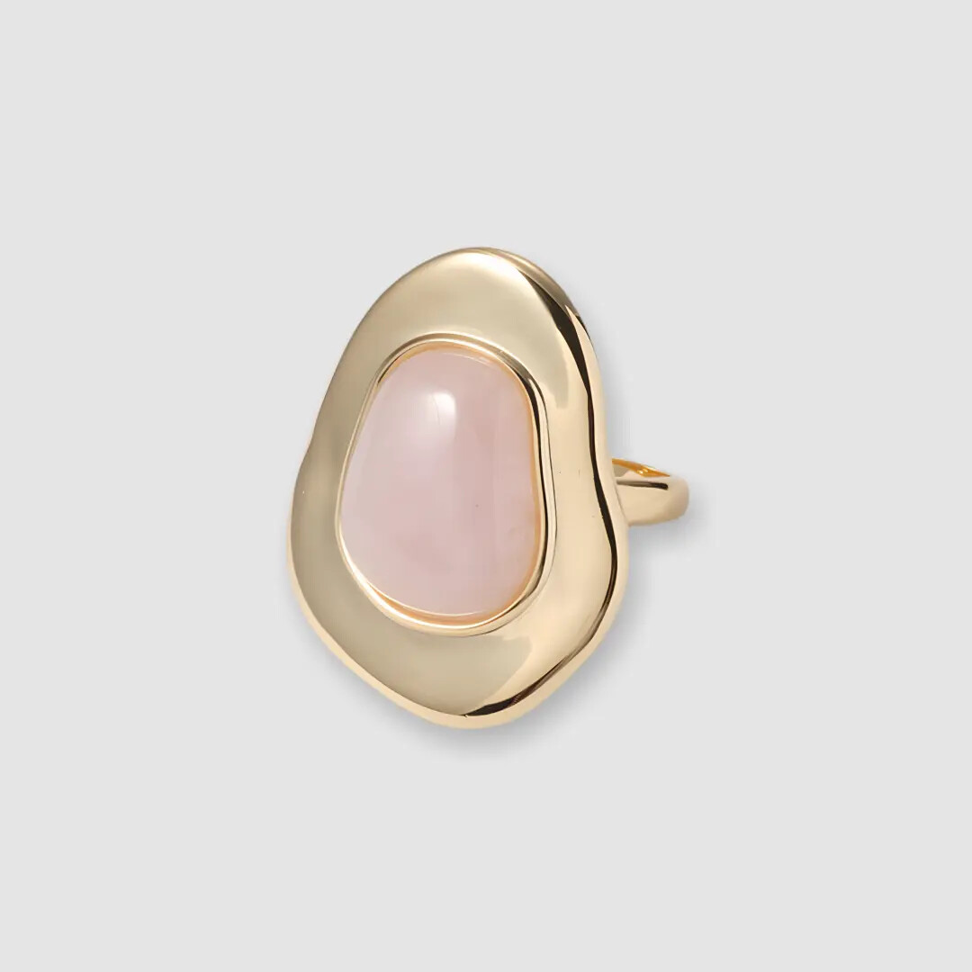 Серебряное кольцо с розовым кварцем