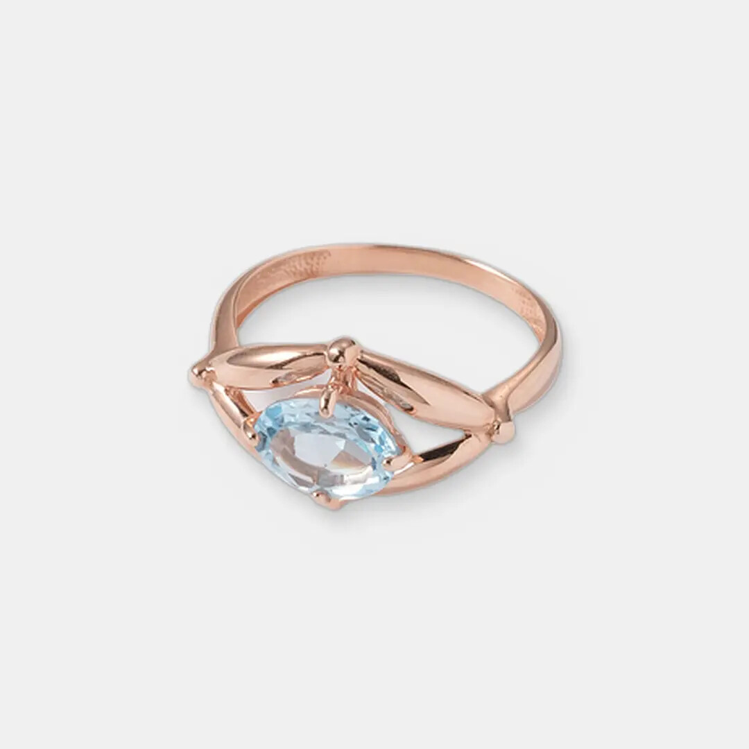 Серебряное кольцо с топазом