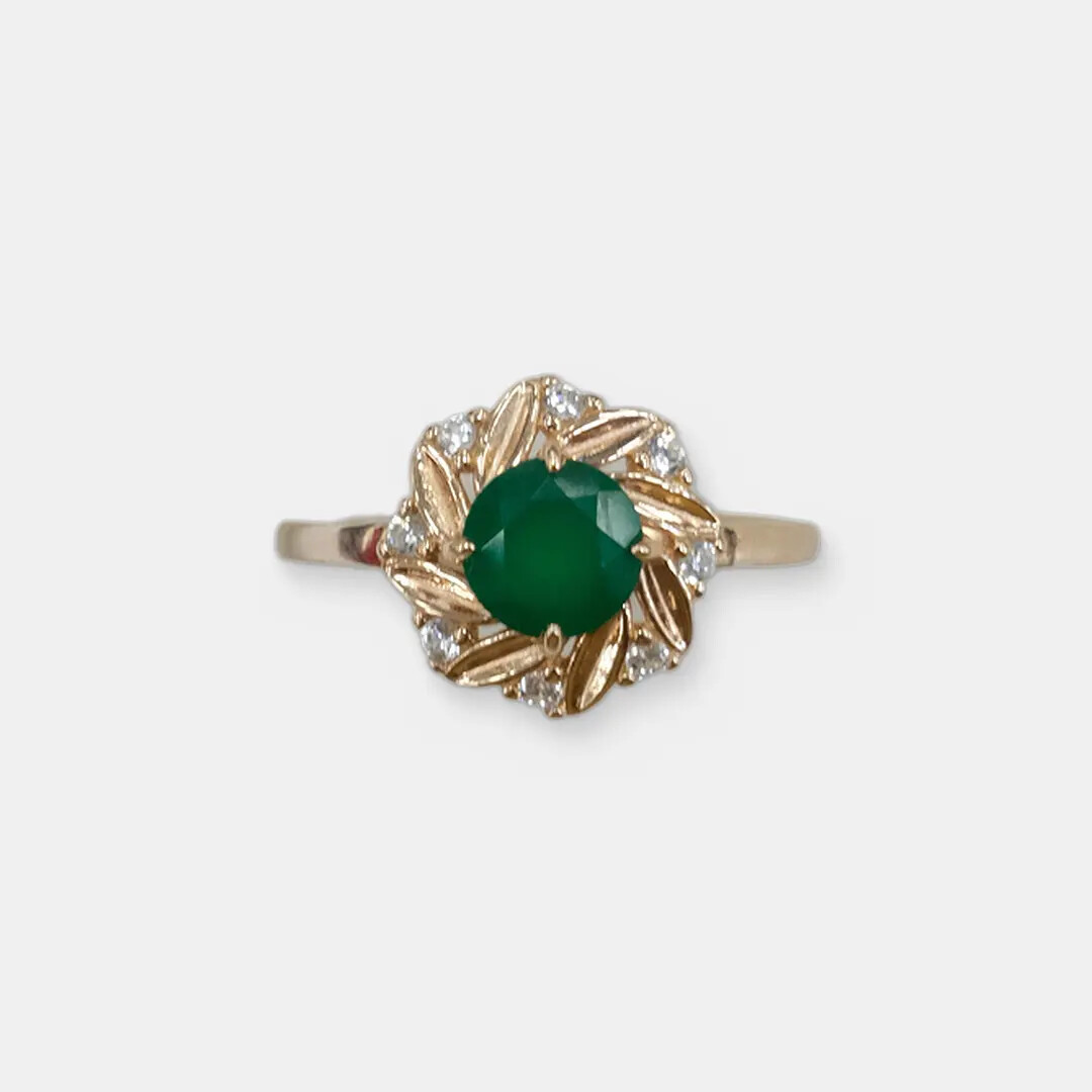 Серебряное кольцо с агатом