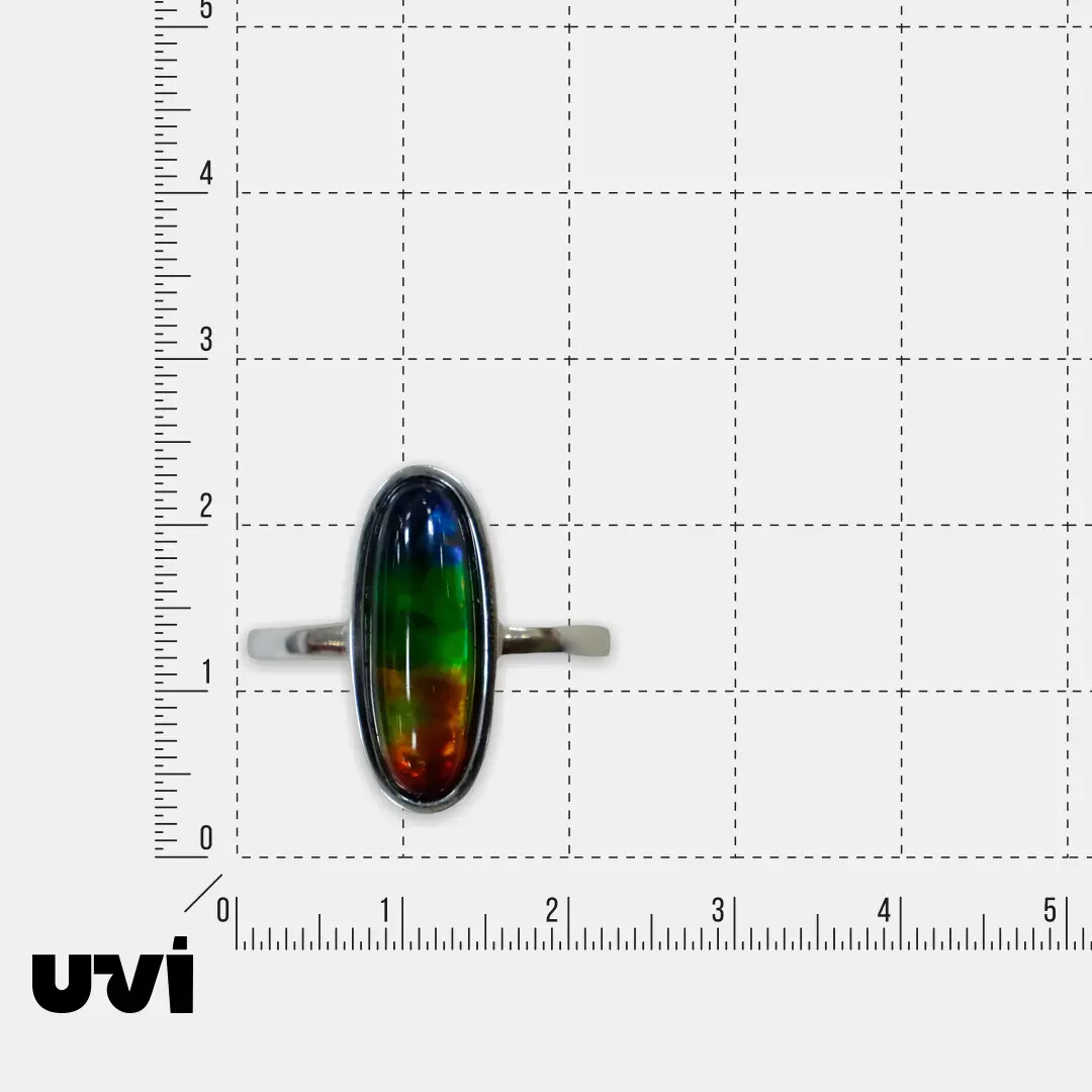 Серебряное кольцо с аммолитом