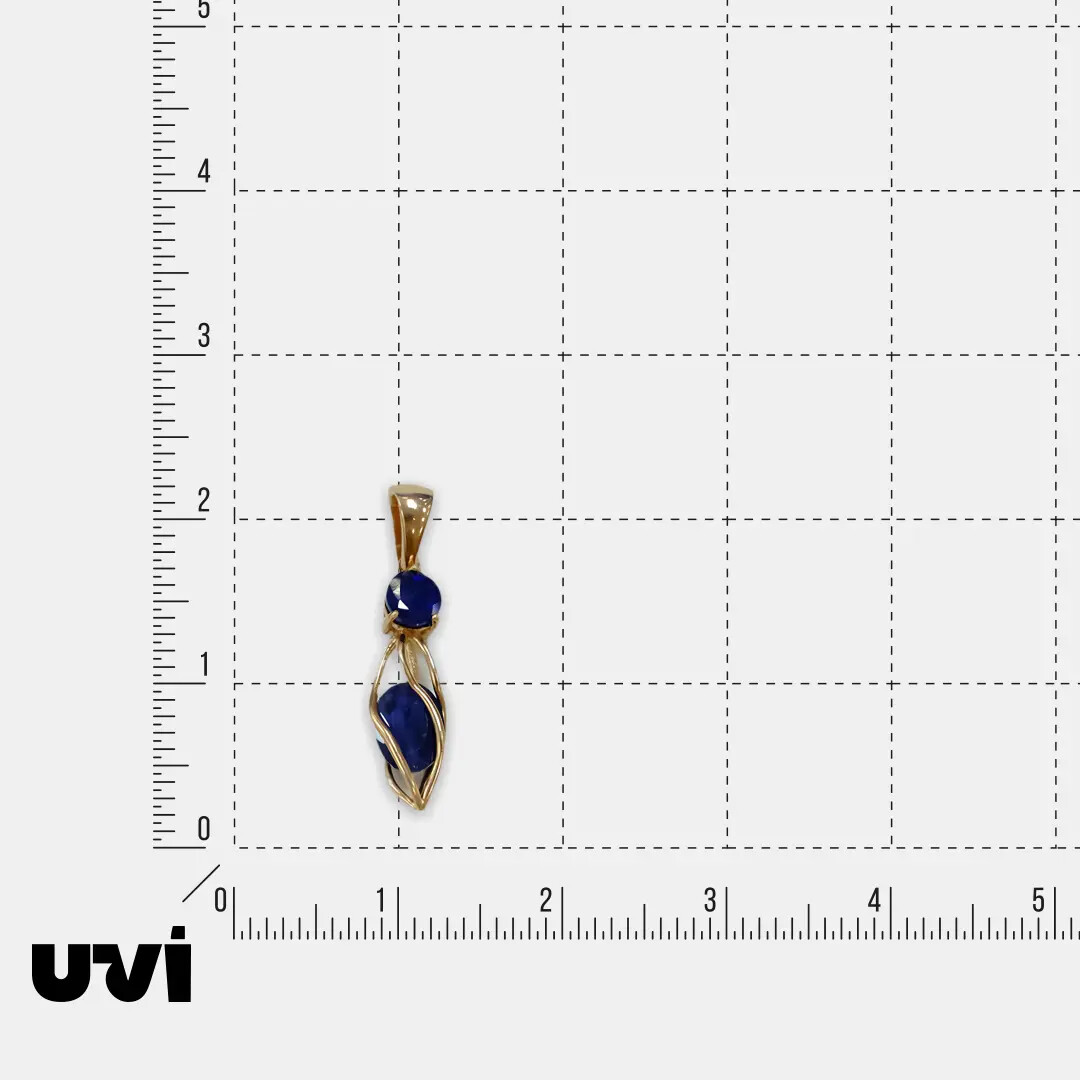 Серебряная подвеска с сапфирами