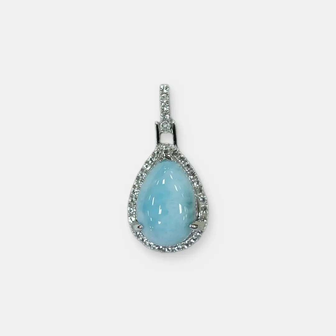 Серебряная подвеска с ларимаром