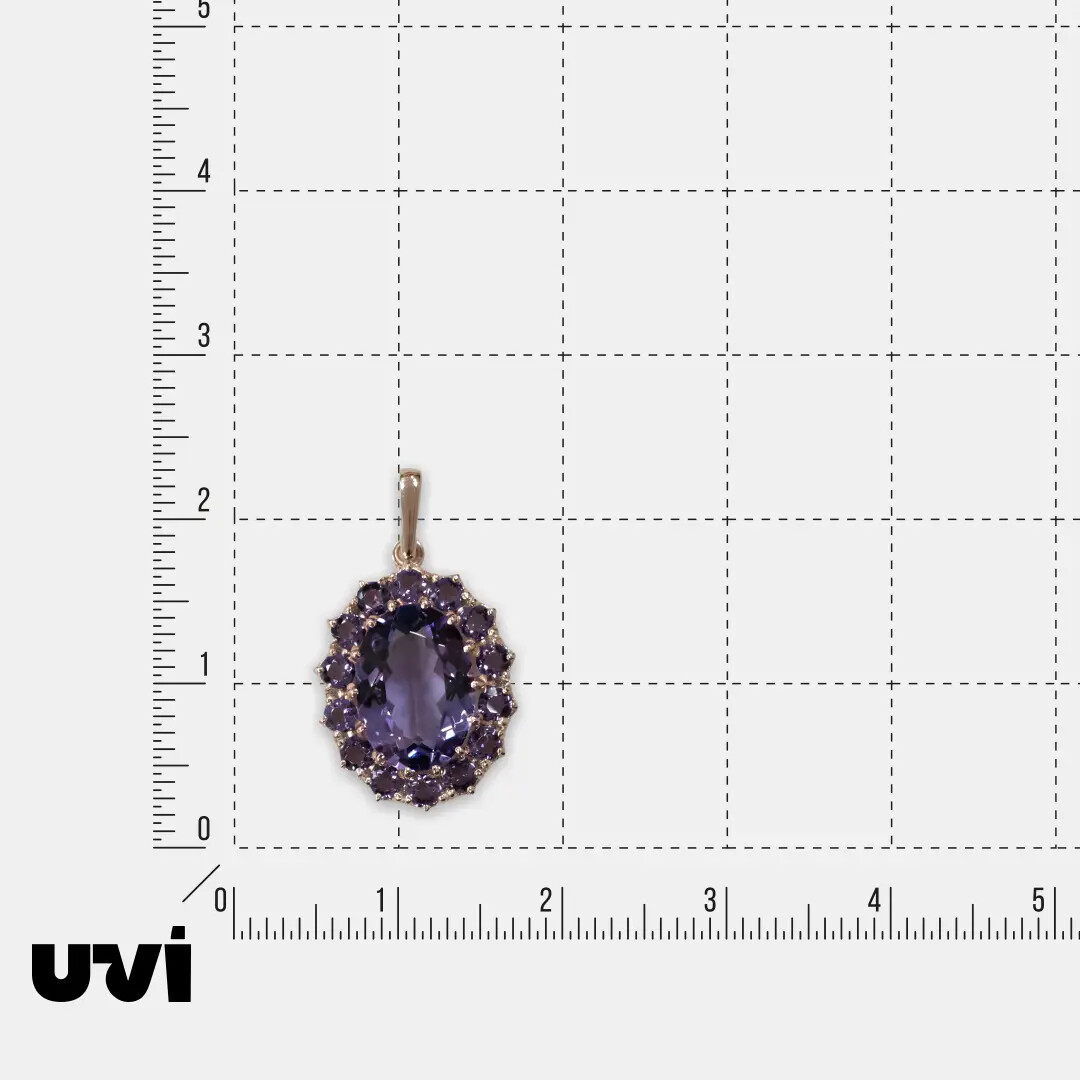 Серебряная подвеска с аметистами