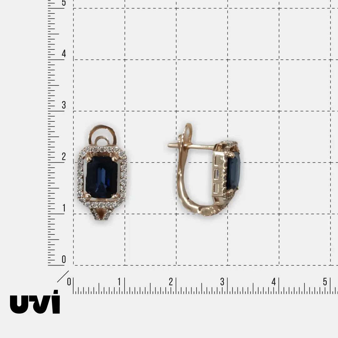 Серьги из золота с сапфирами
