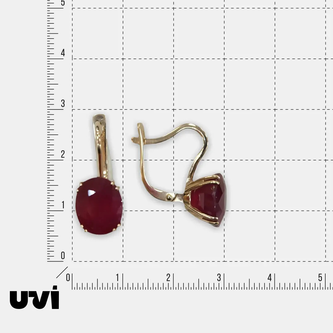 Серебряные серьги с рубинами