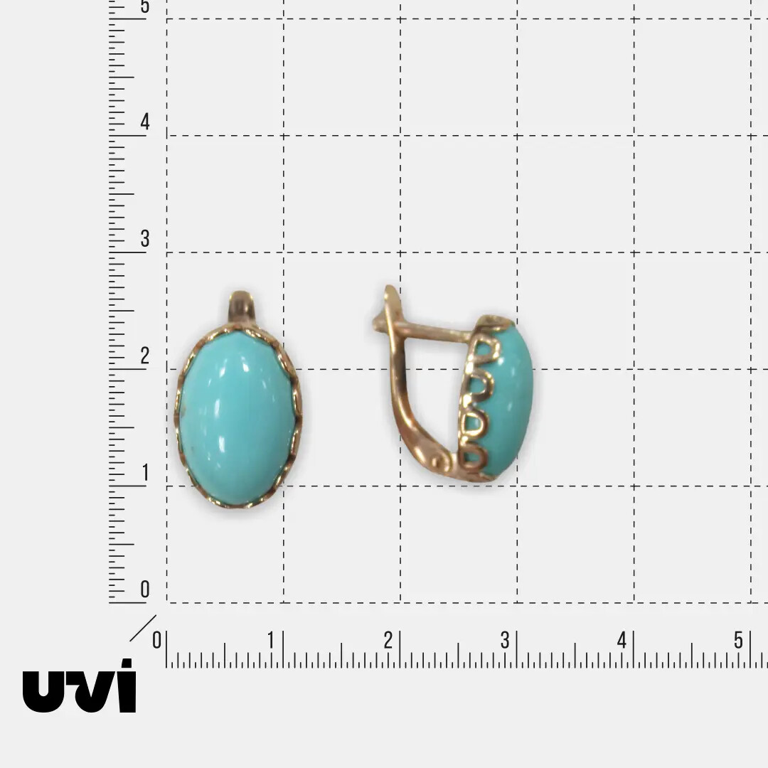 Серебряные серьги с бирюзой