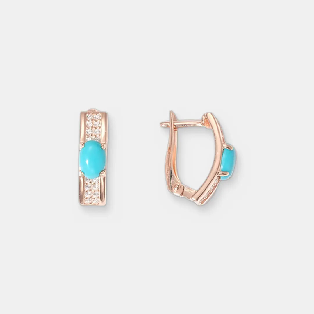 Серебряные серьги с бирюзой