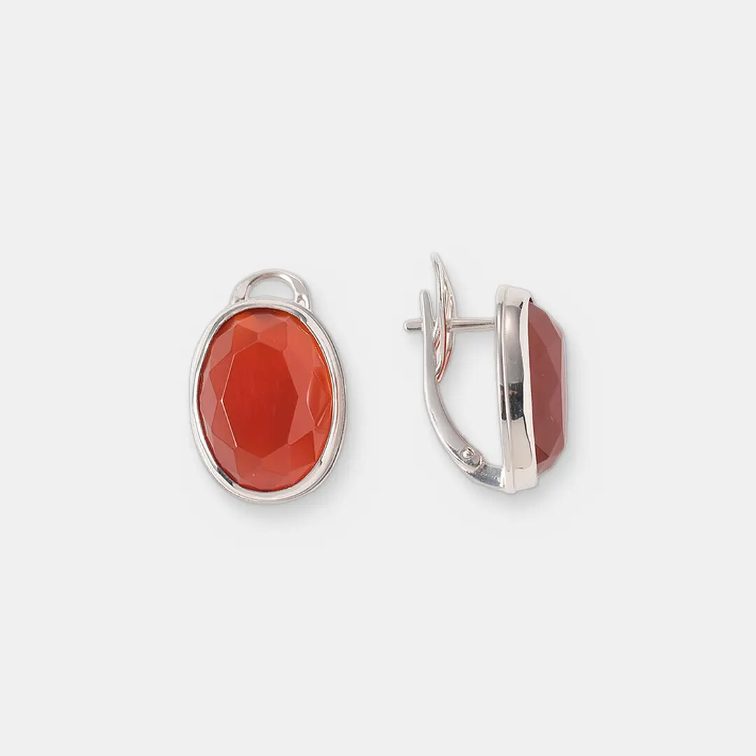 Серебряные серьги с агатами