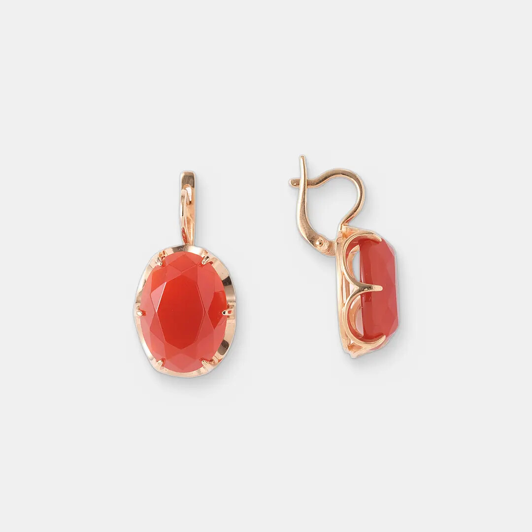 Серебряные серьги с агатами