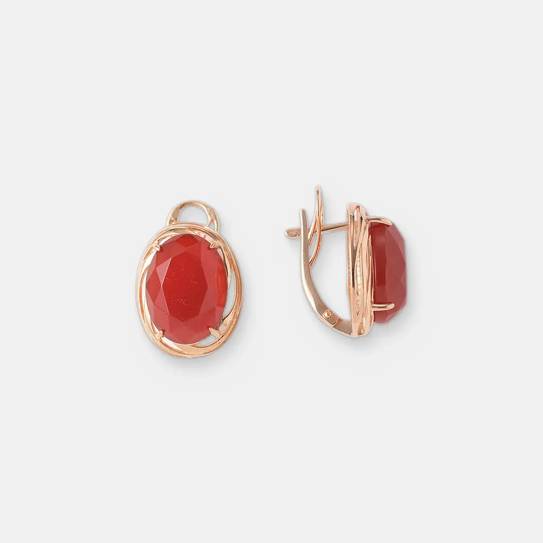Серебряные серьги с агатами
