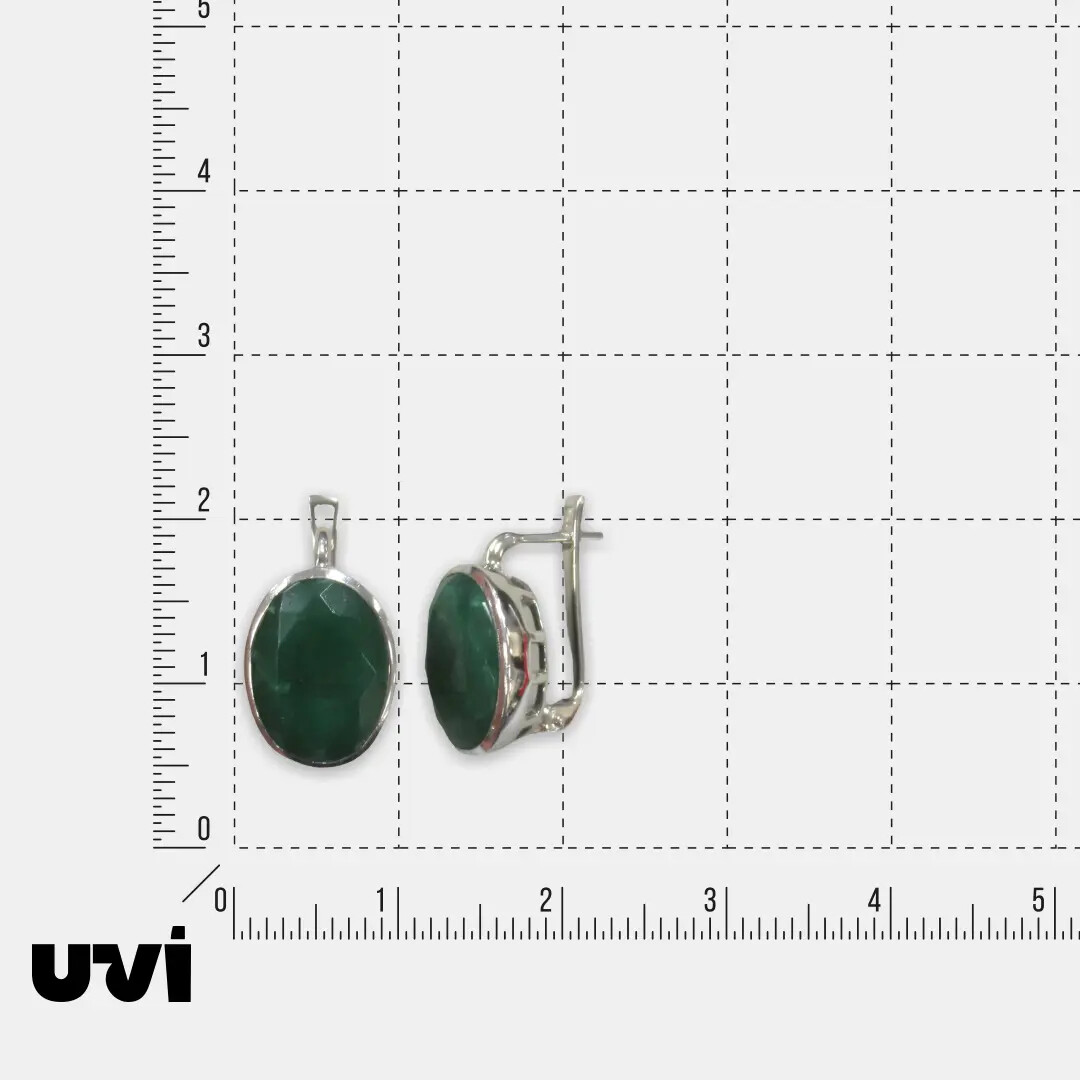 Серебряные серьги с бериллами