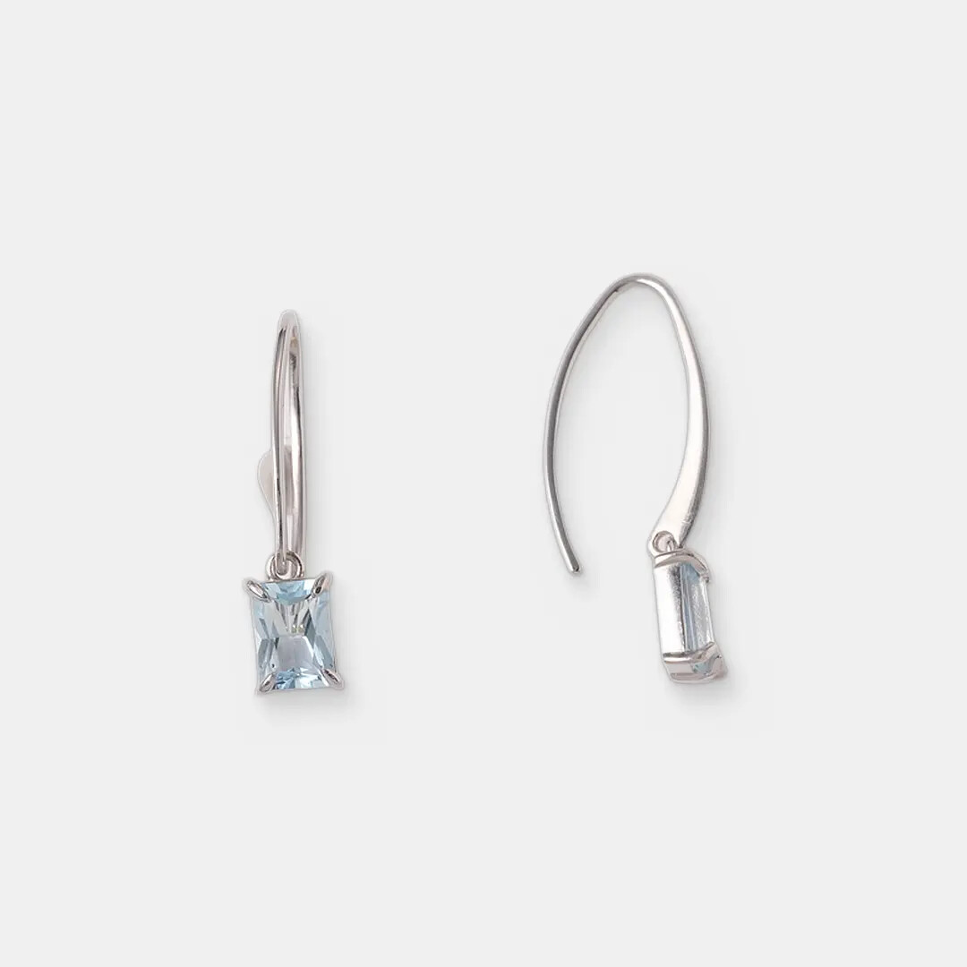 Серебряные серьги с топазами