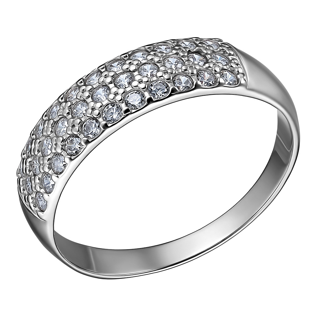 Серебряное кольцо с фианитами