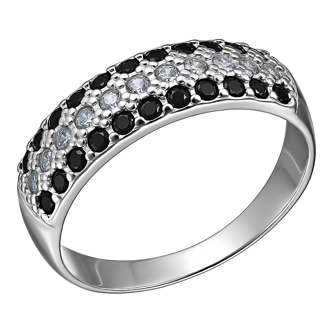 Серебряное кольцо с фианитами