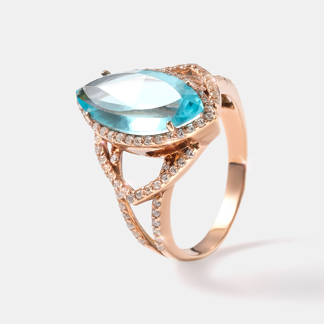 Серебряное кольцо с кварцем