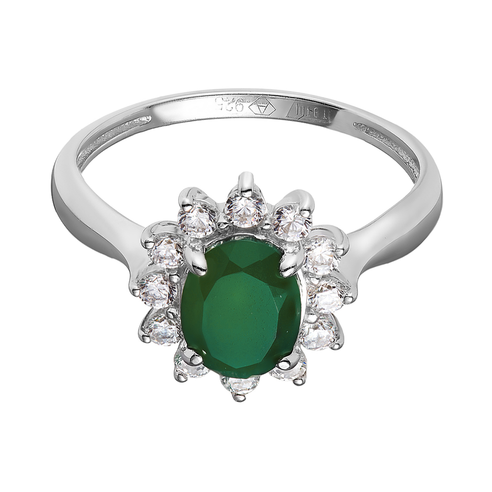 Серебряное кольцо с агатом