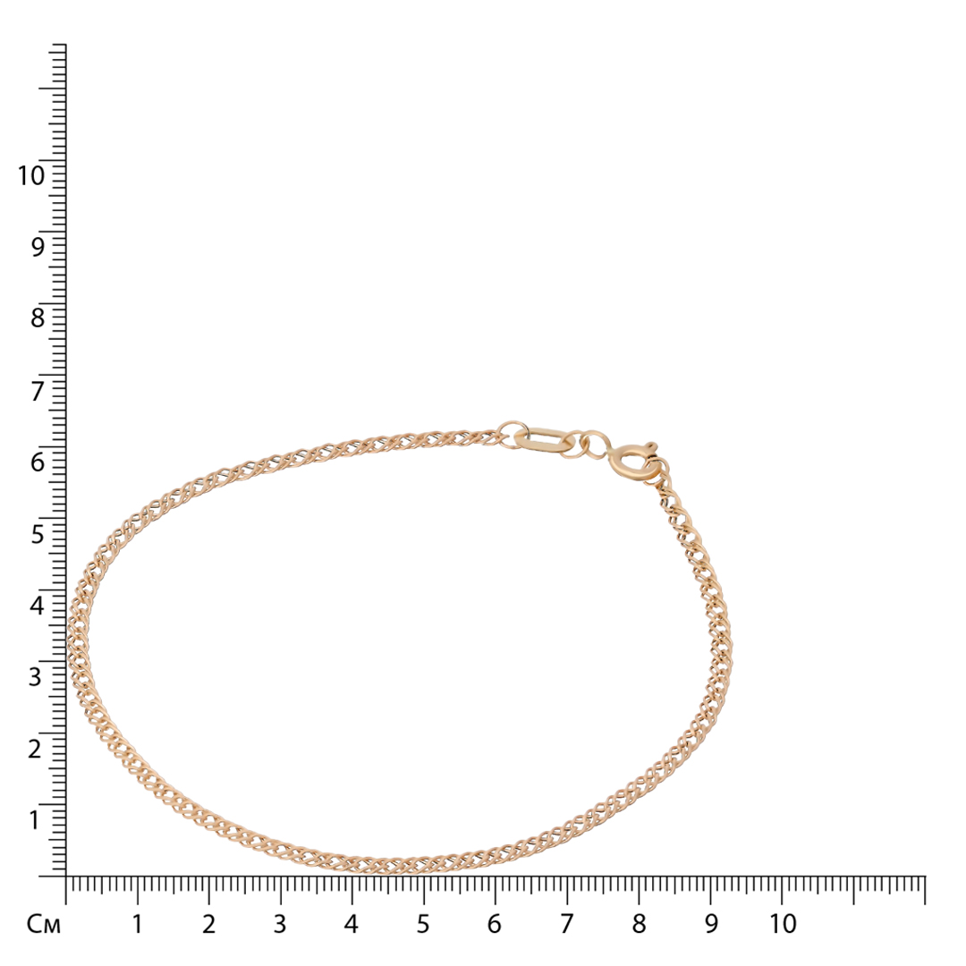 Браслет из золота плетение "Двойной ромб"