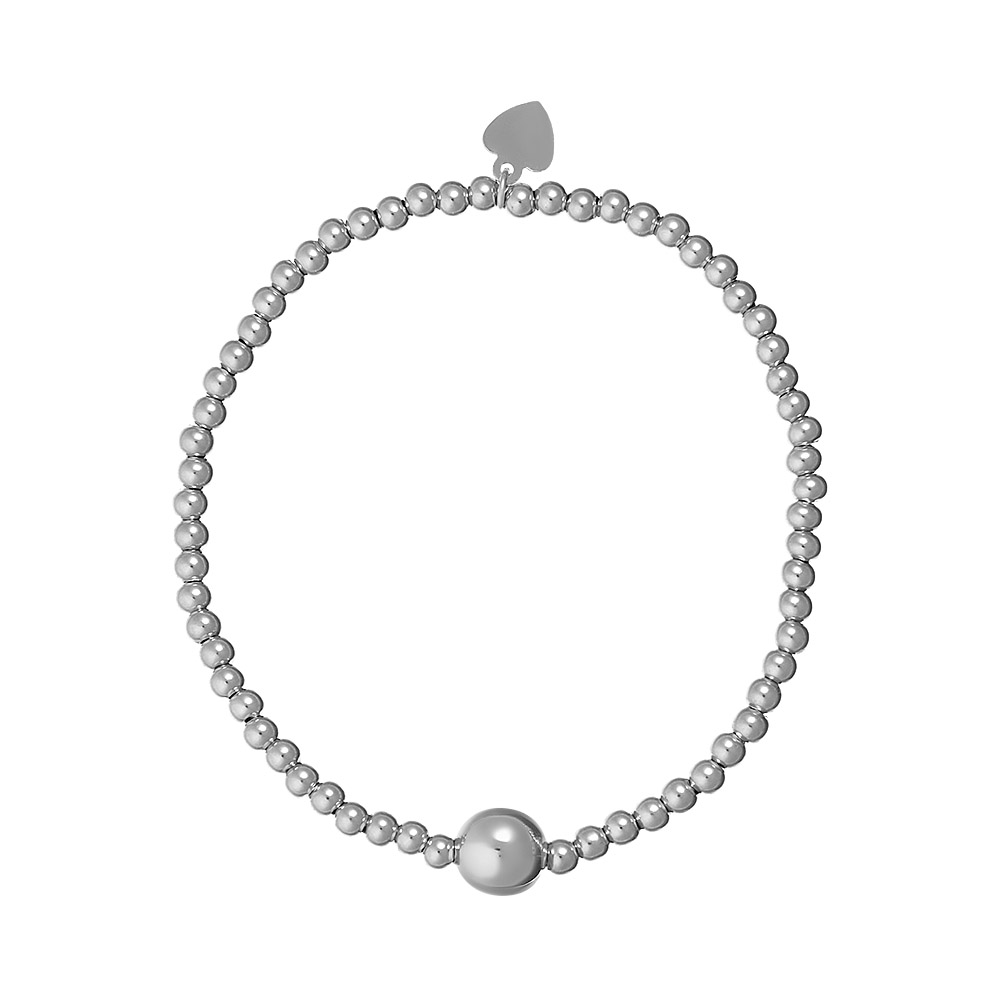 Серебряный браслет на резинке 925 пробы;