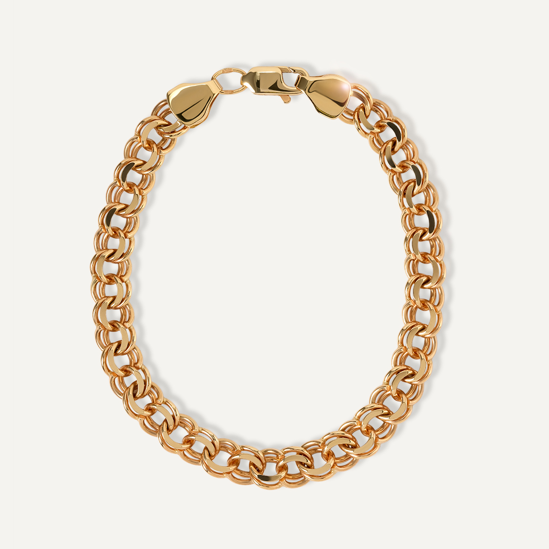 Браслет из золота плетение "Бисмарк"