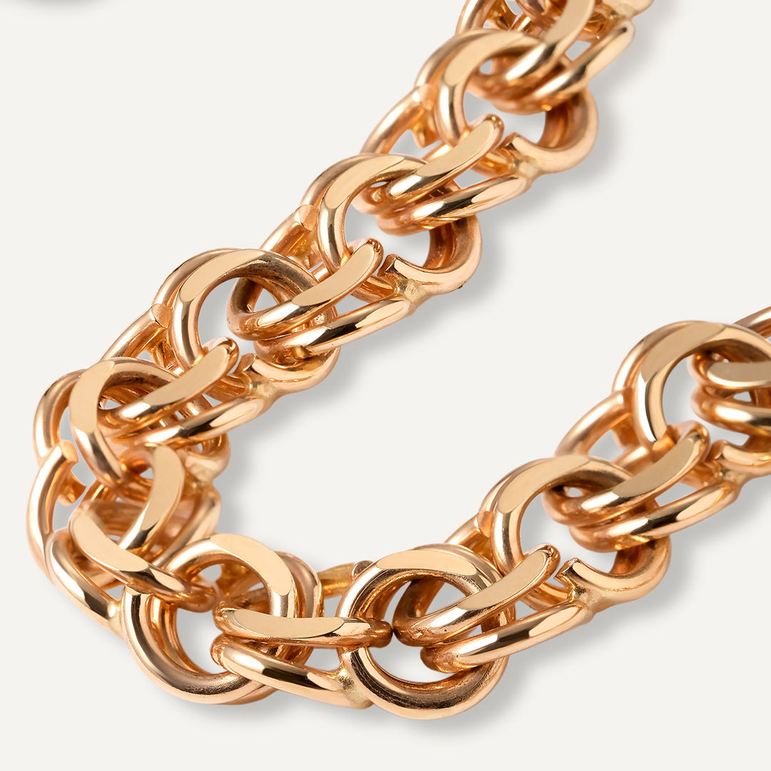 Браслет из золота плетение "Бисмарк"