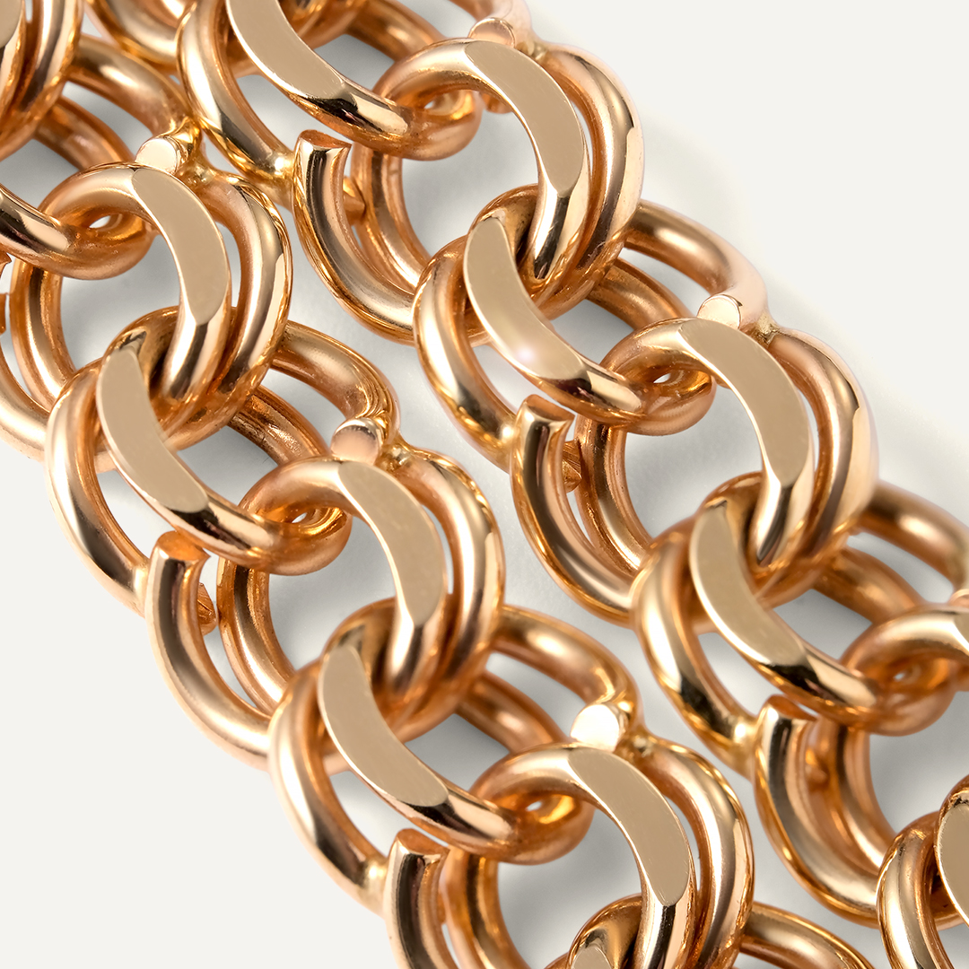 Браслет из золота плетение "Бисмарк"