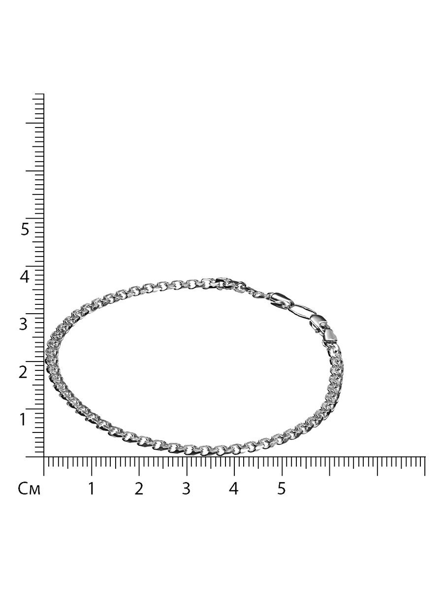 Серебряный браслет 925 пробы; плетение Шпринг.;