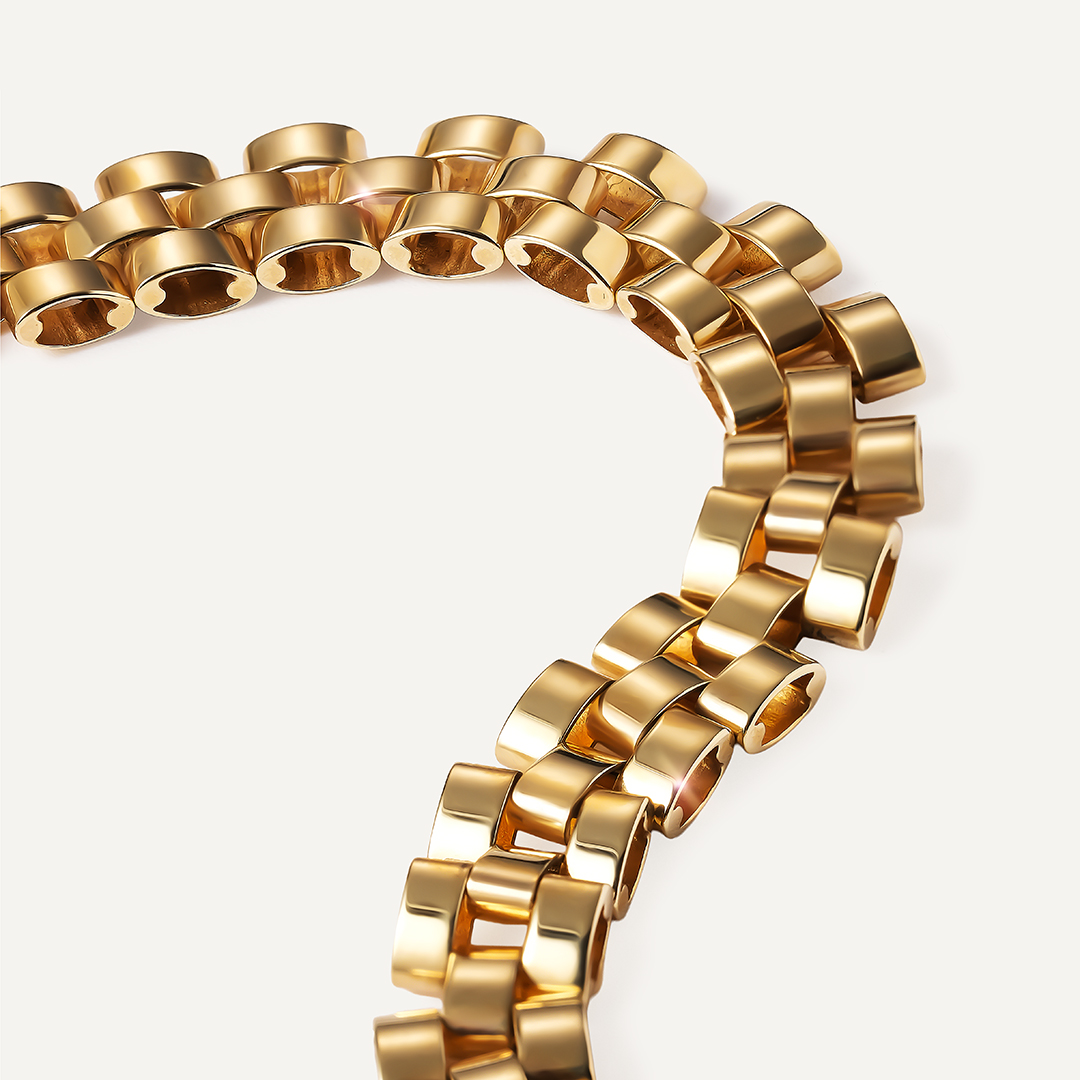 Браслет из желтого золота плетение "Фантазийное"