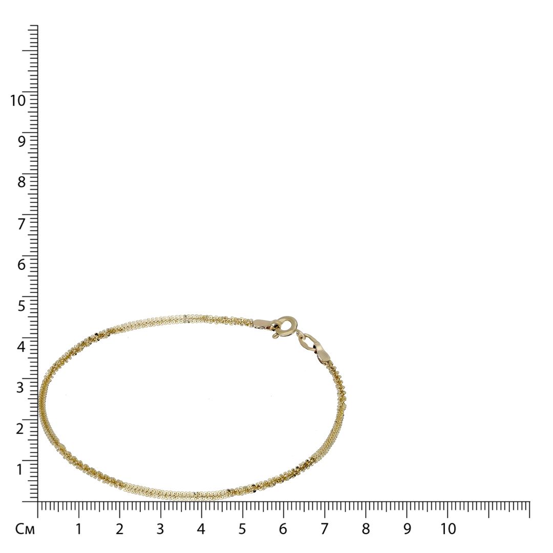 Золотой браслет 585 пробы; желтое золото; плетение Крис-Крос;