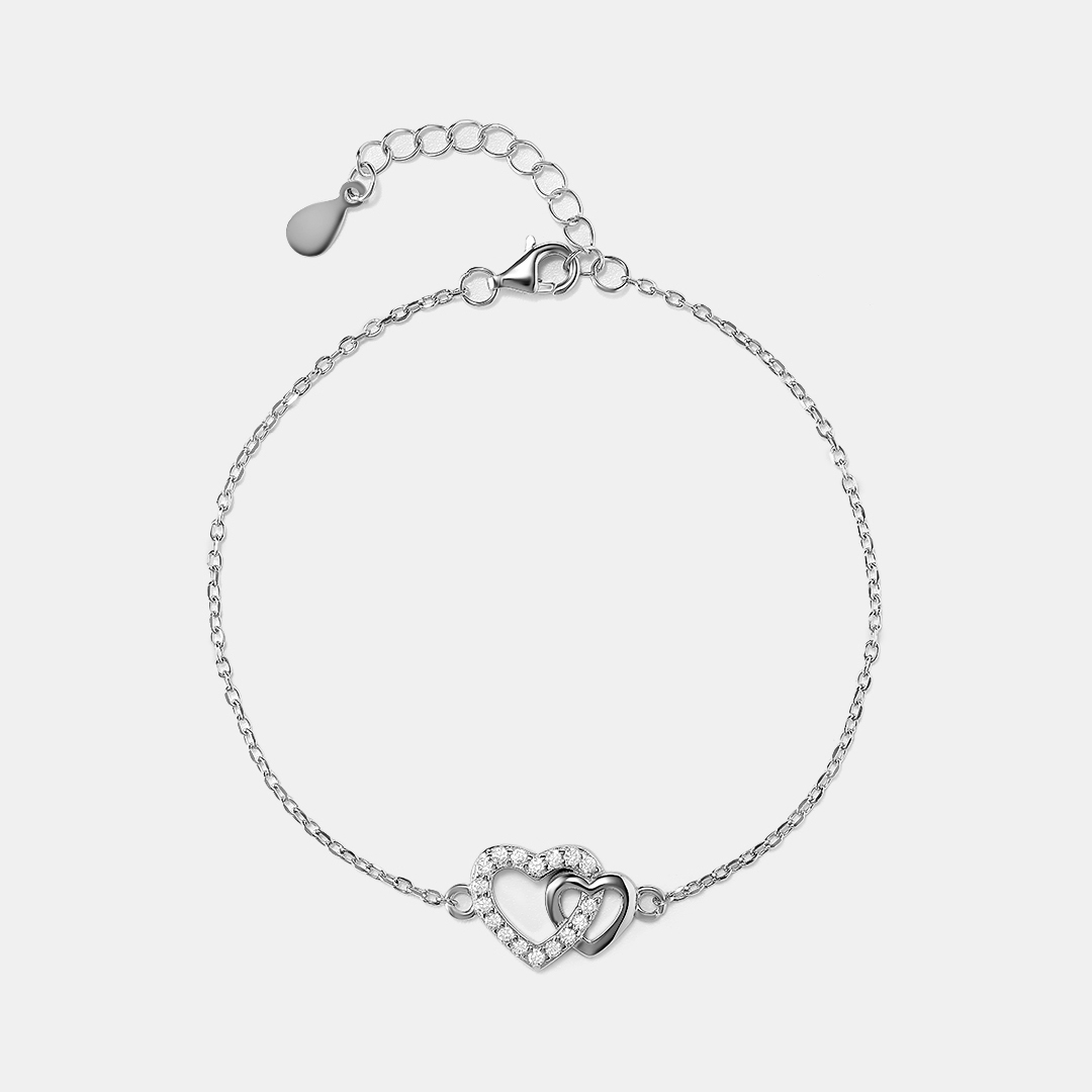Серебряный браслет 925 пробы; вставки 17 Куб. Цирконий бесцв. 0,01ct;