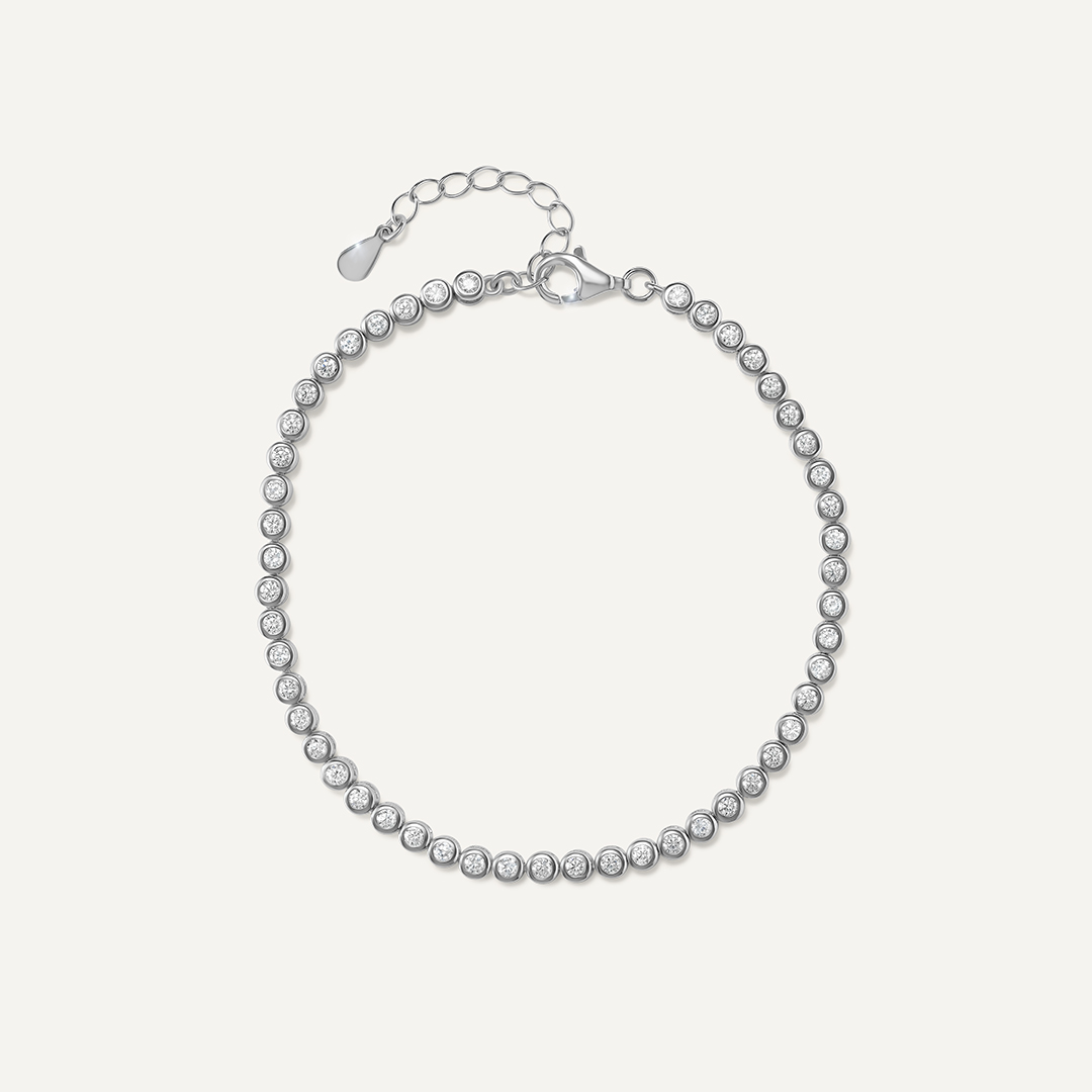 Серебряный браслет с кубическим цирконием