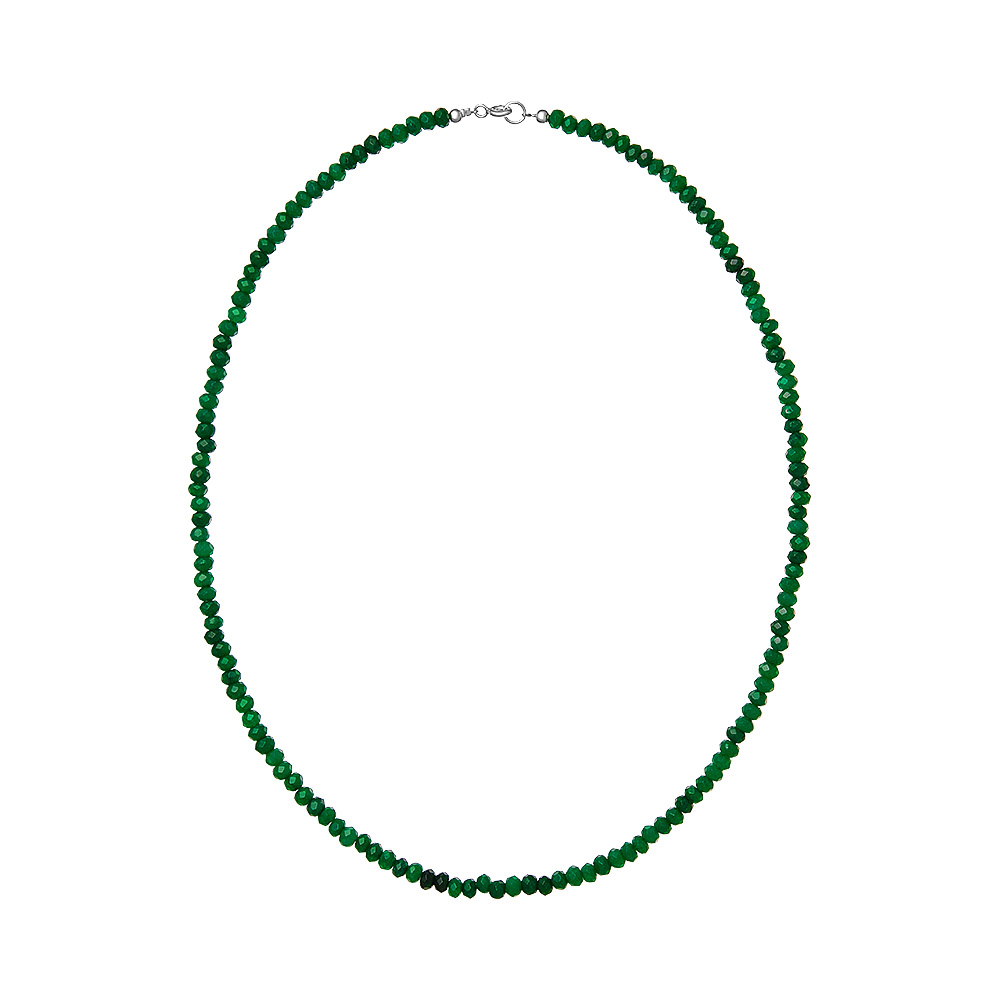 Бусы из Агата (форма шар гр. 4*3 мм); замок Серебро 925 пробы;