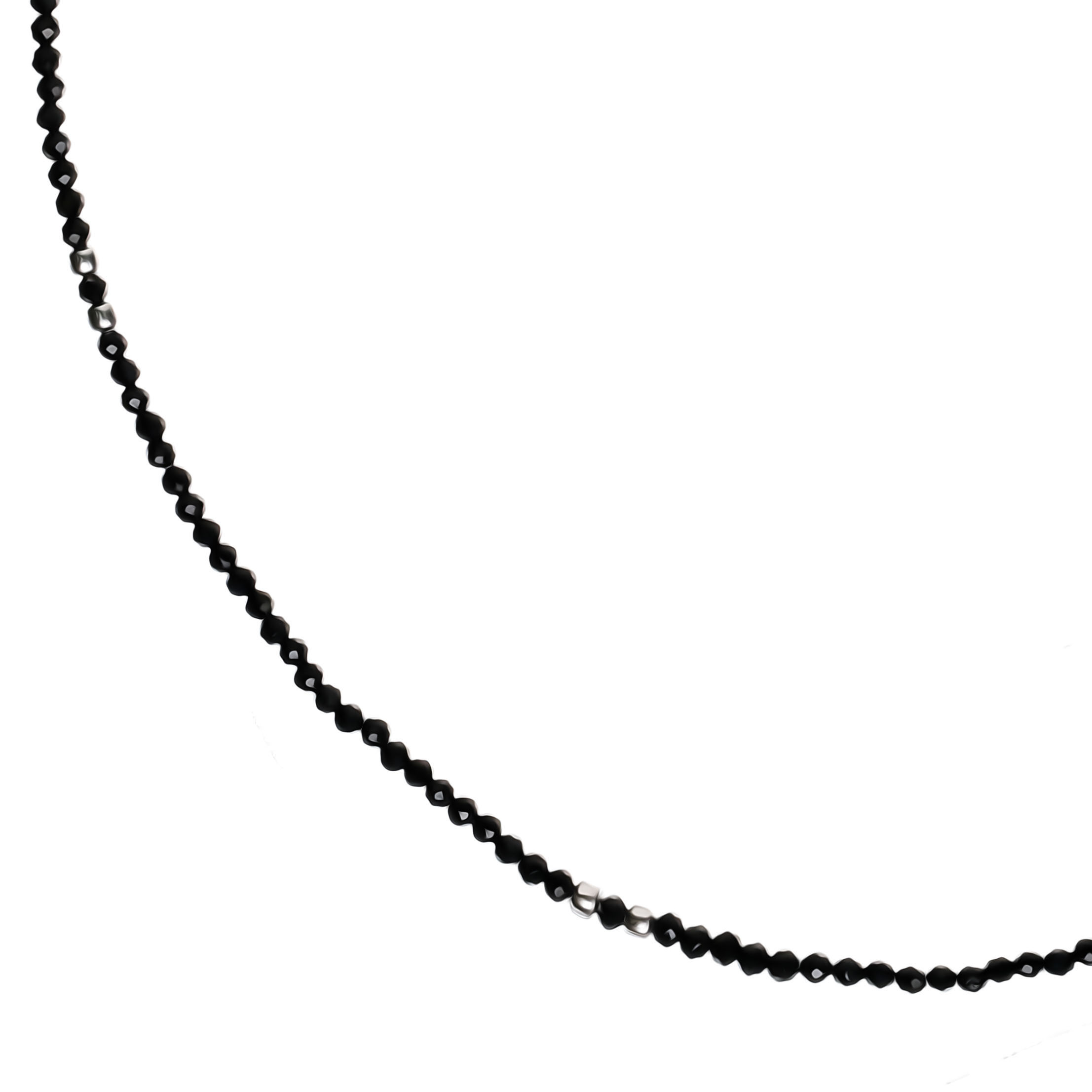 Бусы из Шпинели черной 12ct; замок Серебро 925 пробы;