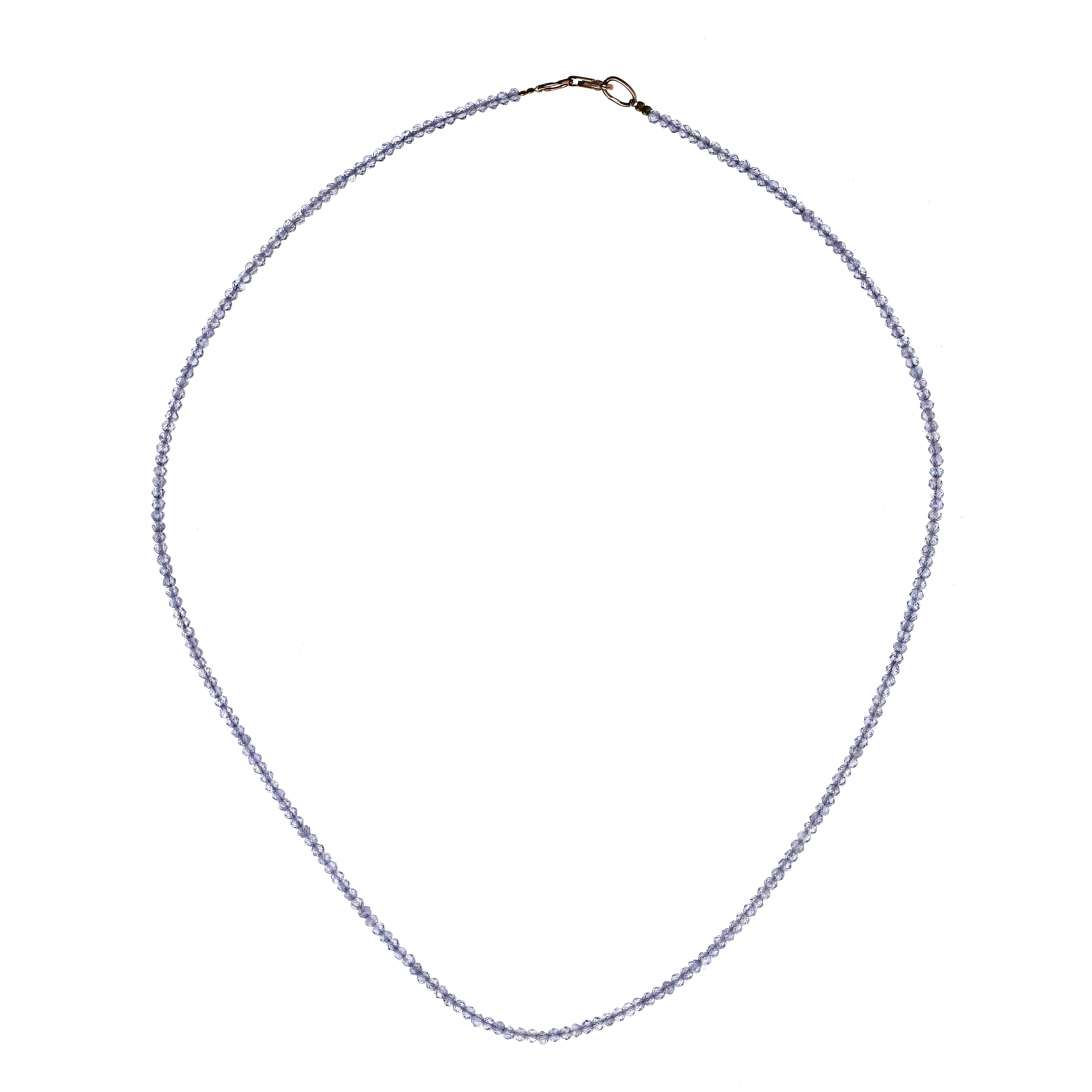 Бусы из Танзанита (Танзания), (форма шайба гр.); замок Золото 585 пробы;