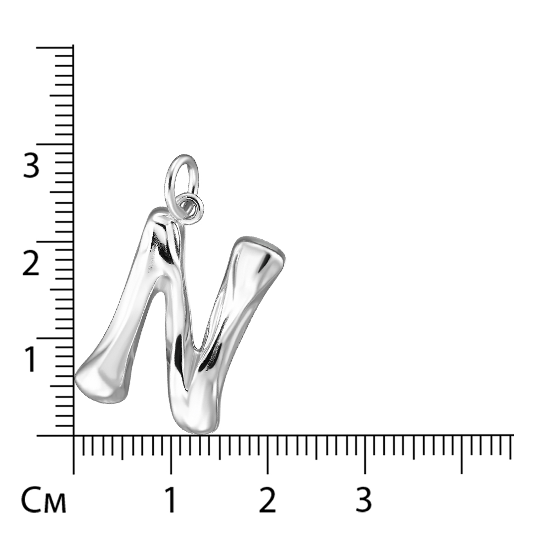 Серебряная подвеска-буква "И"