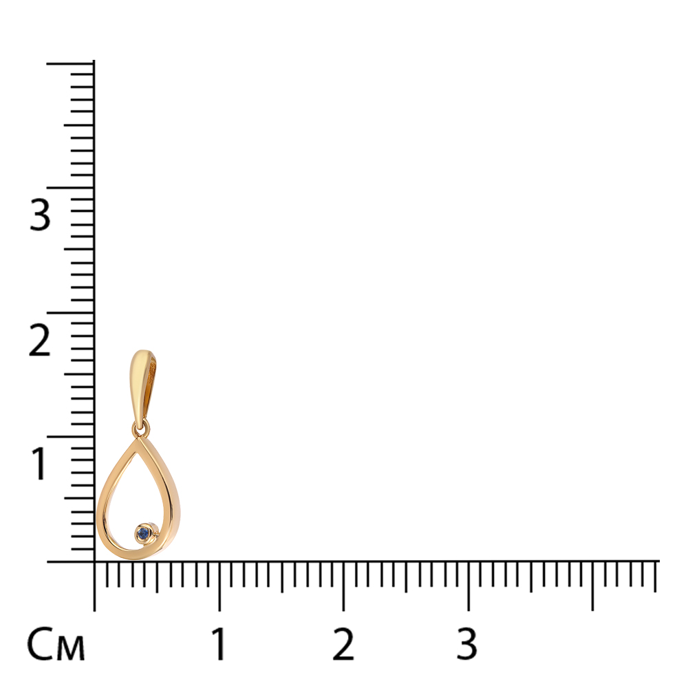 Подвеска из золота с сапфиром