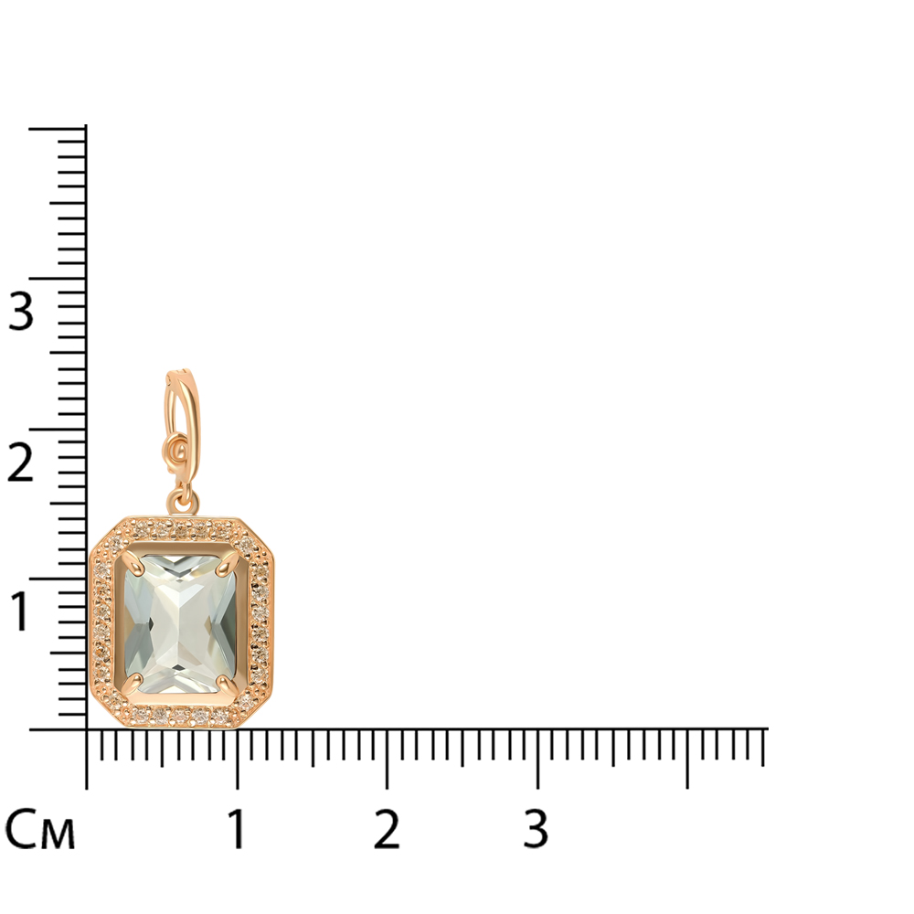 Серебряная подвеска с празиолитом
