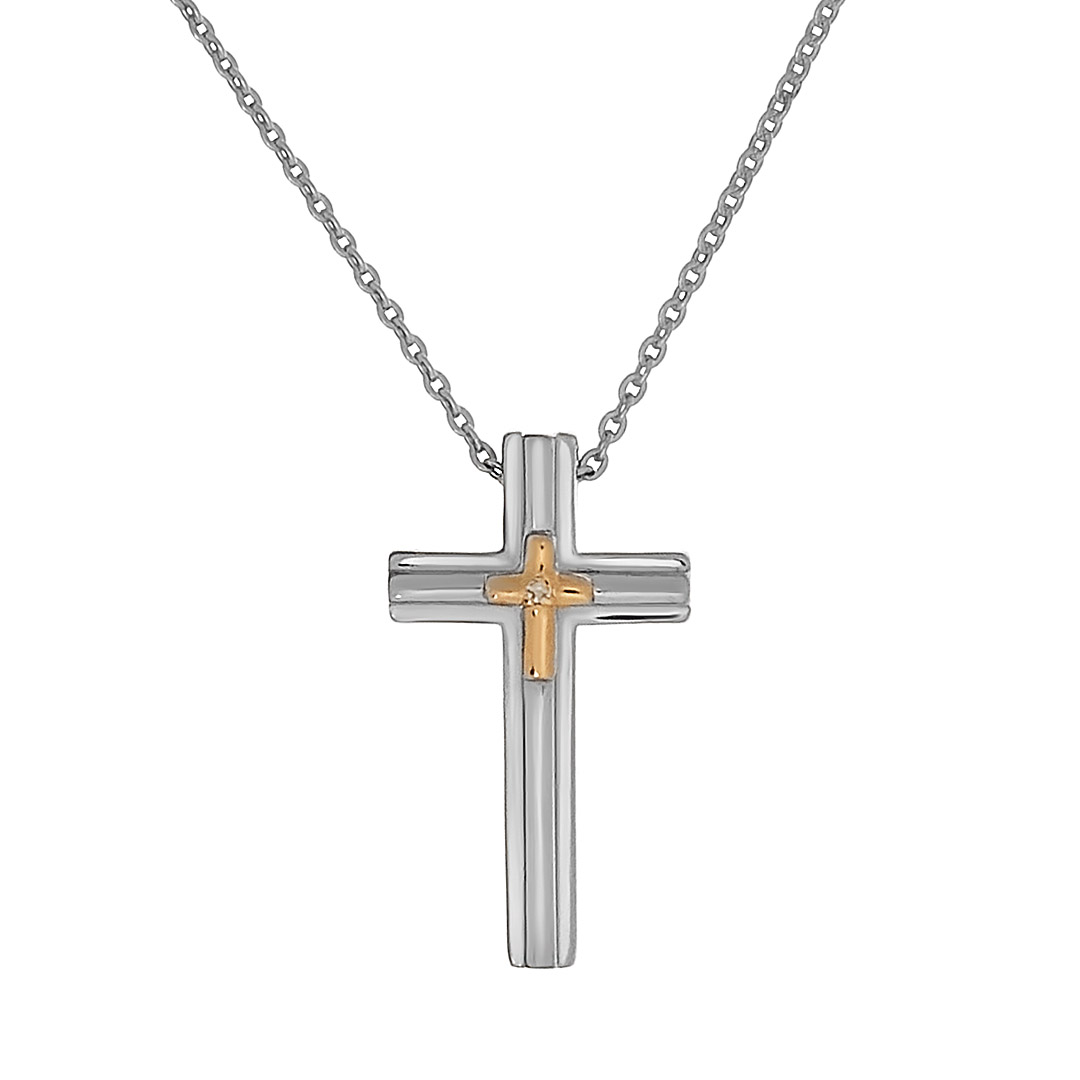 Серебряное колье 925 пробы; плетение Якорное; вставки 1 Бр.Кр-17 0,005 2/3A; Золото 585 пробы 0,070;