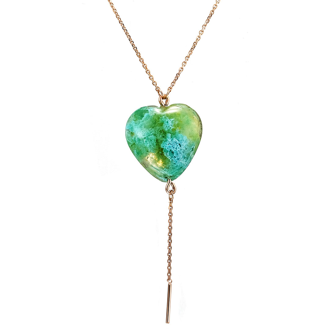 Серебряное колье 925 пробы; плетение Якорное; вставки 1 Янтарь;