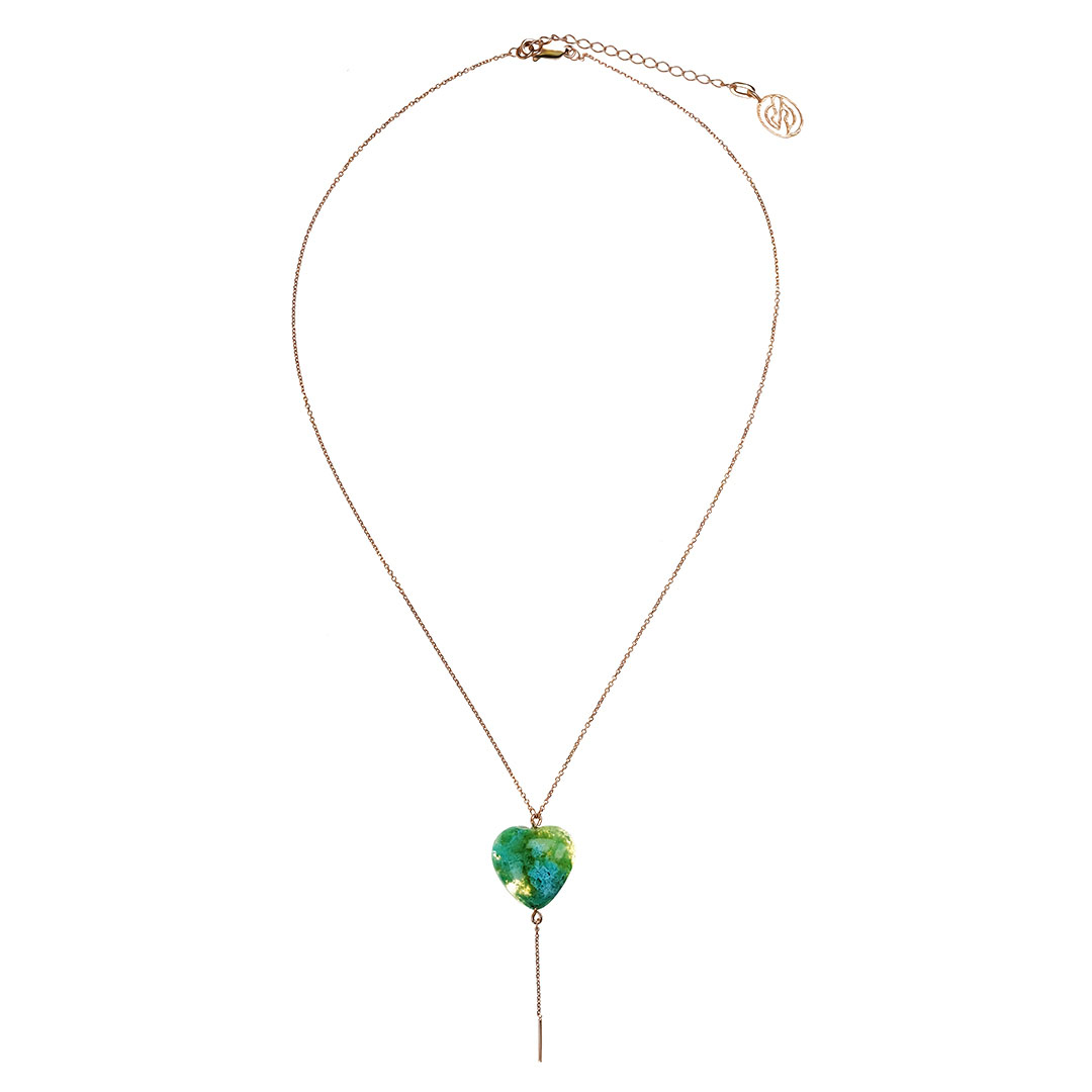 Серебряное колье 925 пробы; плетение Якорное; вставки 1 Янтарь;