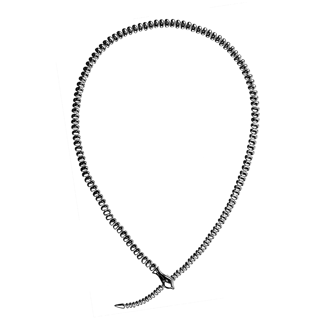 Серебряное колье "Змея"