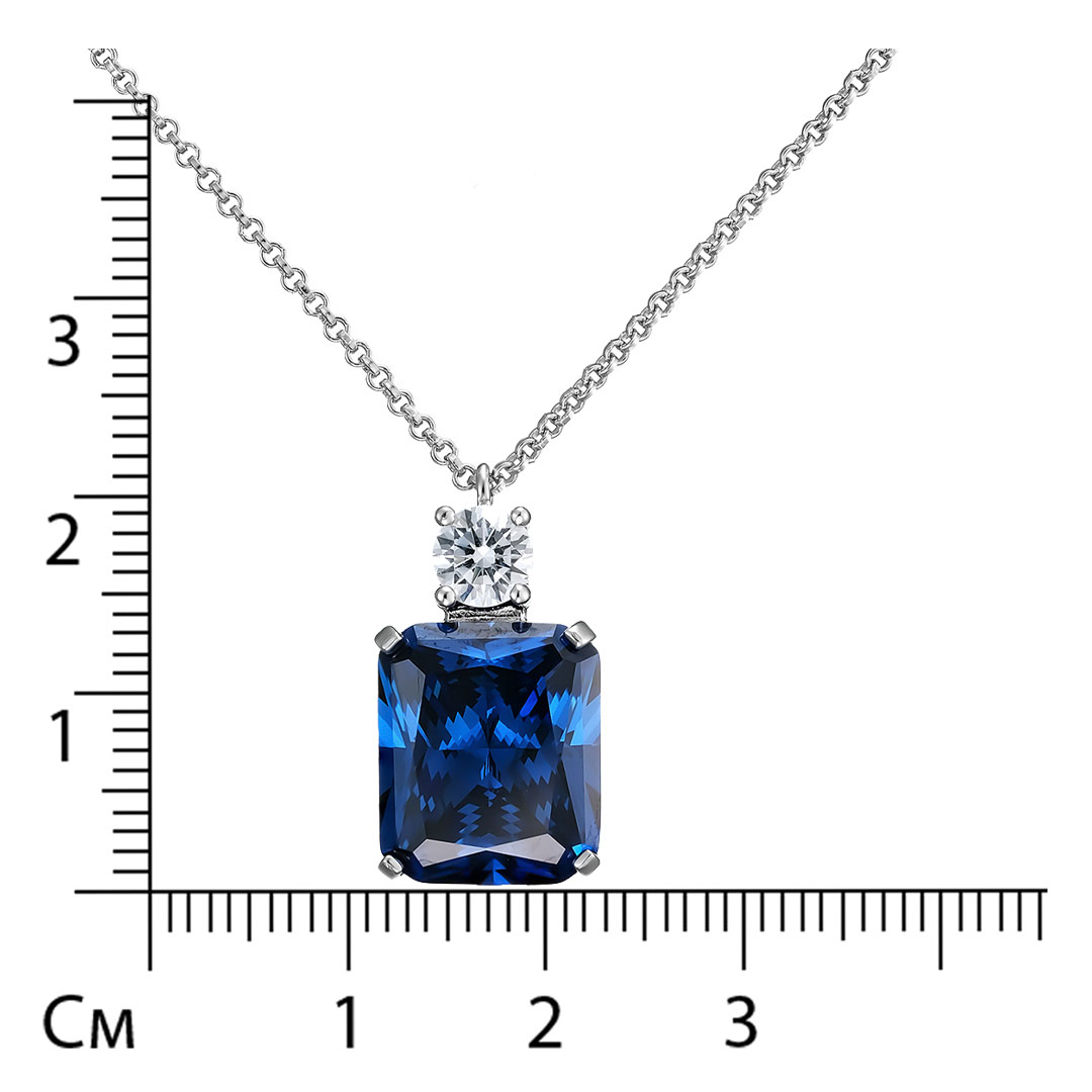 Серебряное колье с фианитами