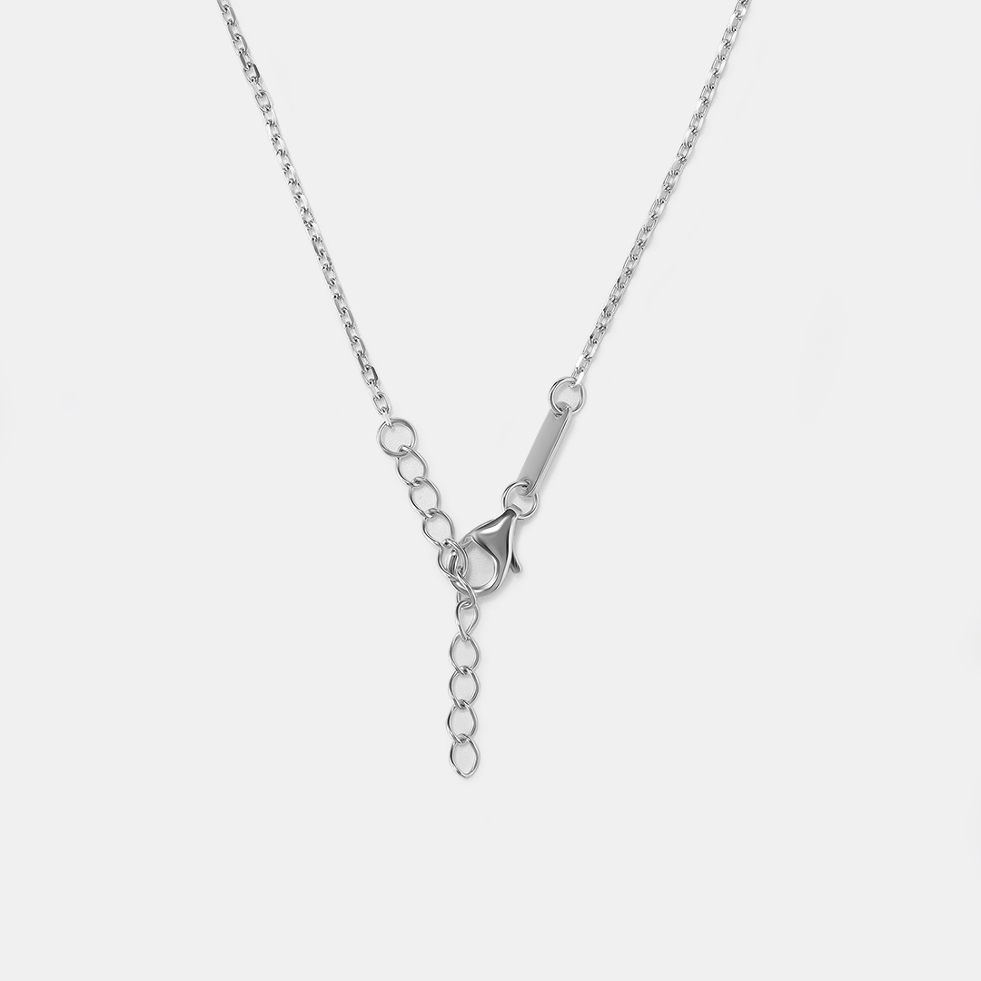 Серебряное колье с фианитом "Сердце"
