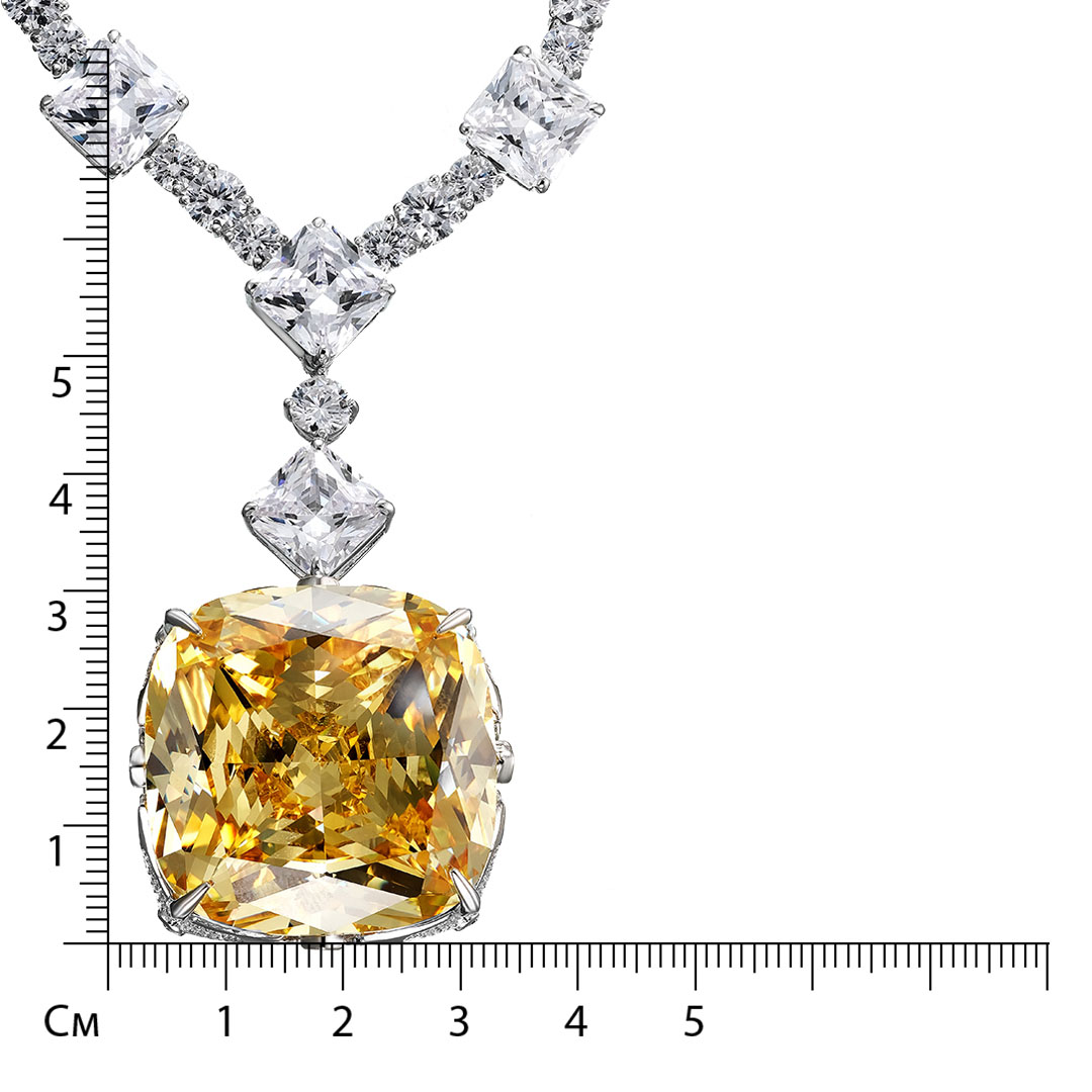 Серебряное колье с фианитами